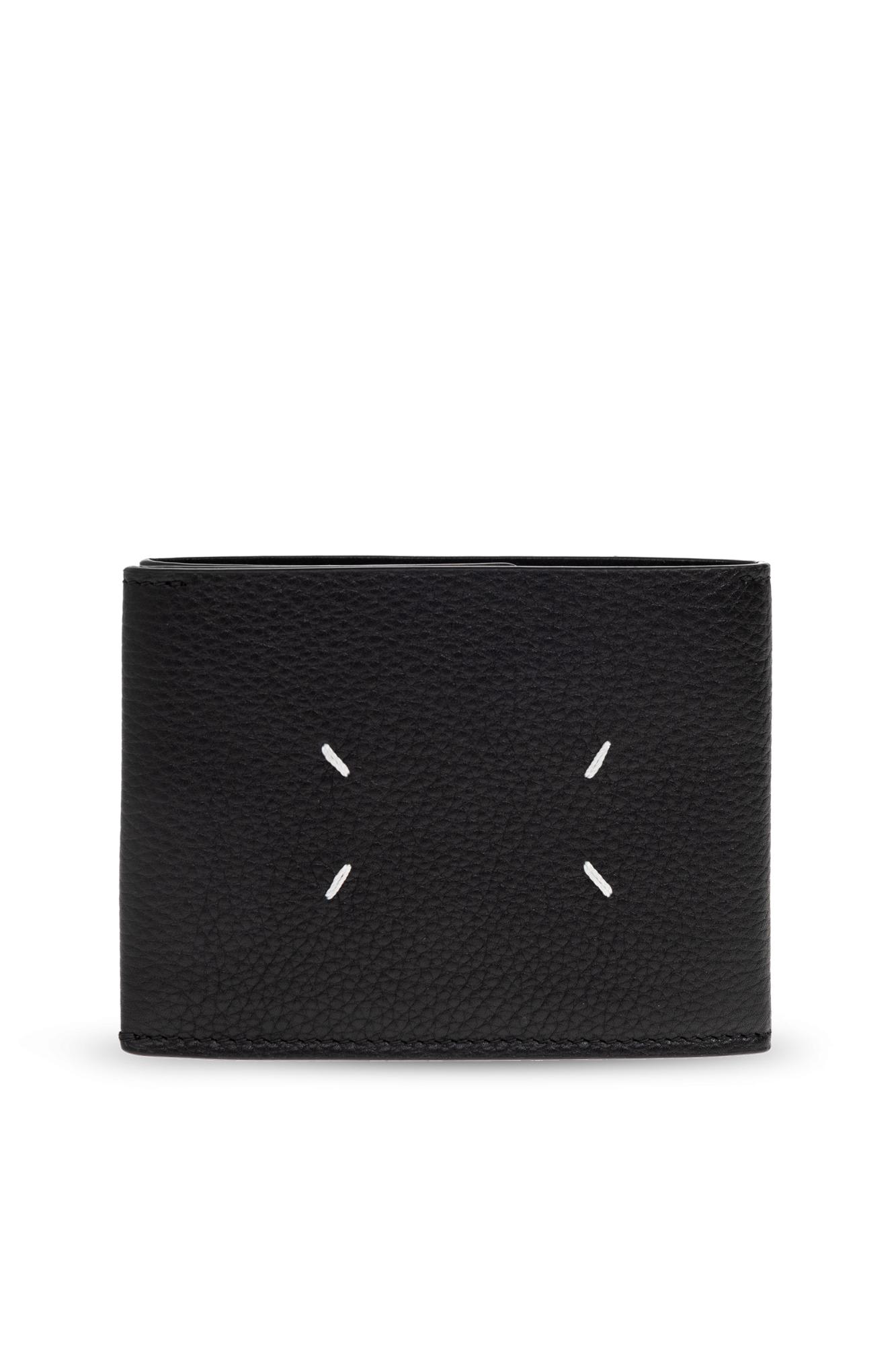 Maison Margiela Black Bi-fold Wallet With Logo Men
