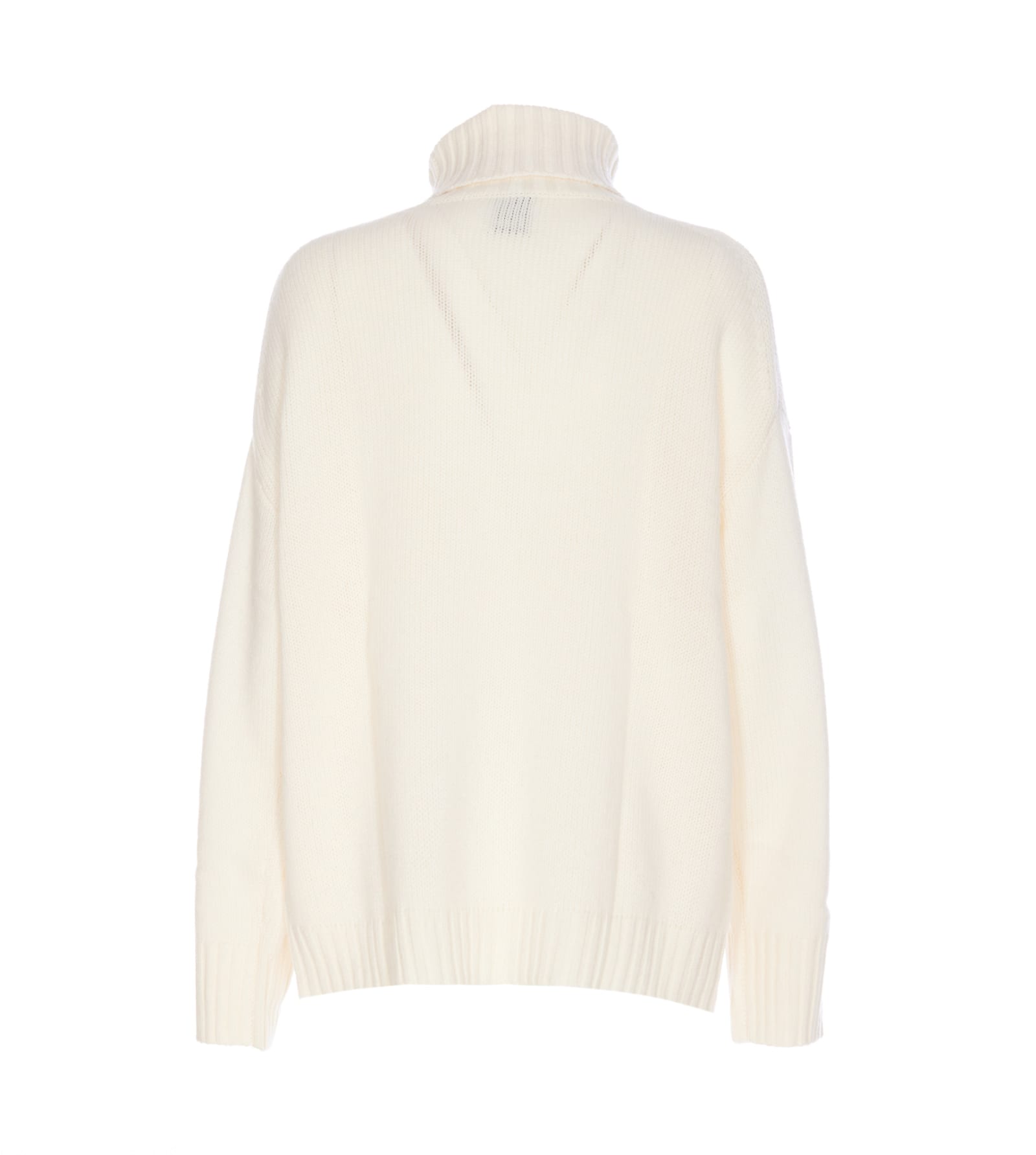 Shop Allude Turtleneck Sweater In White