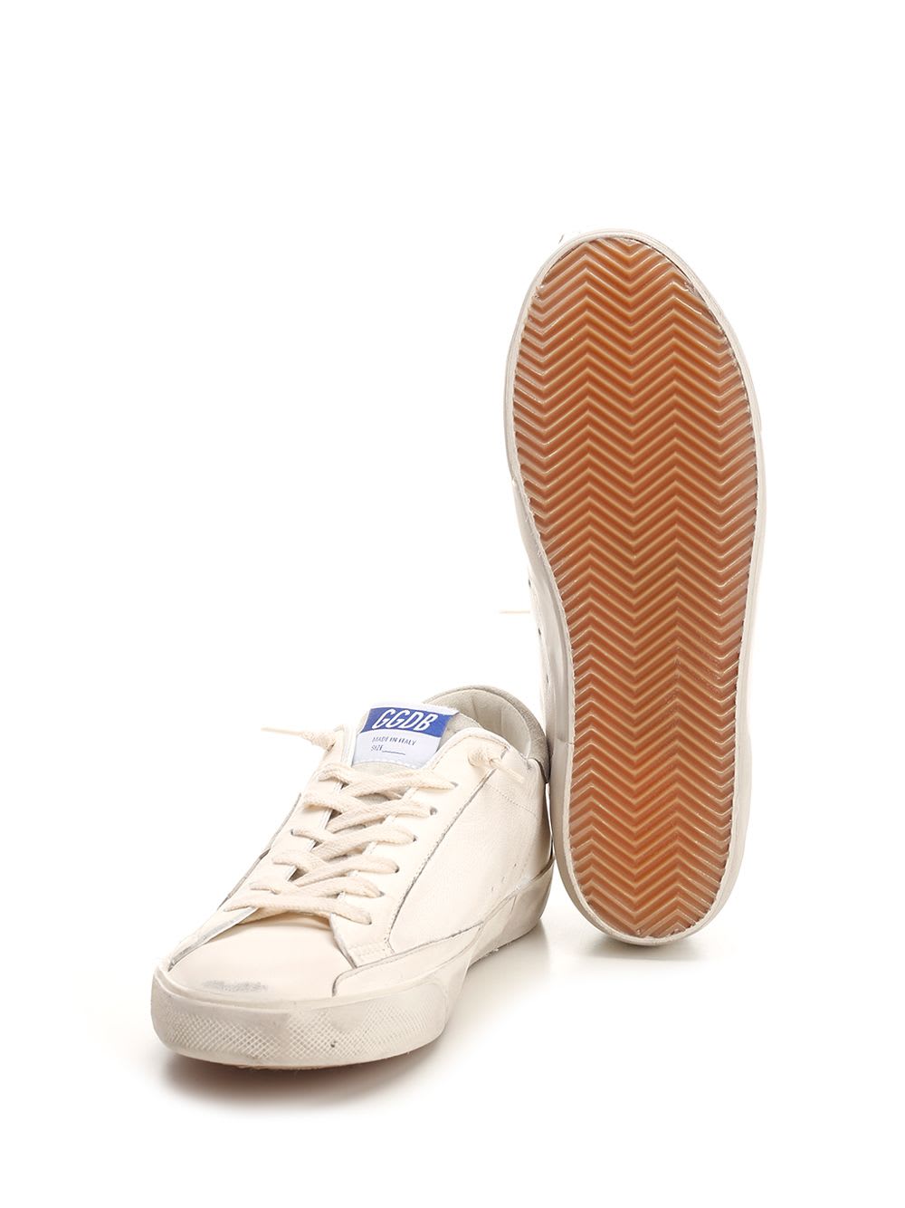 Shop Golden Goose Super Star Sneakers In Bianco