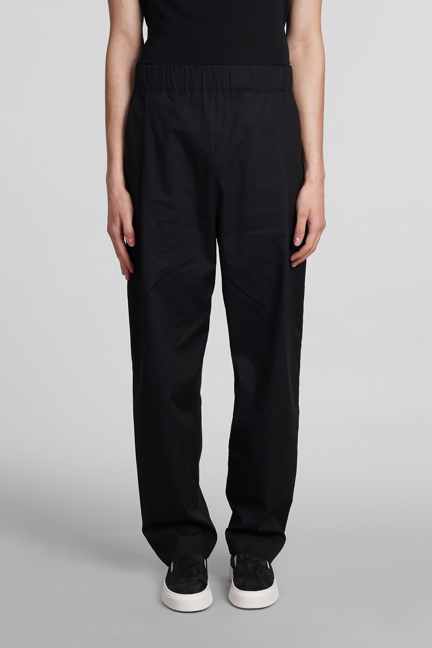 Shop Laneus Pants In Black Cotton