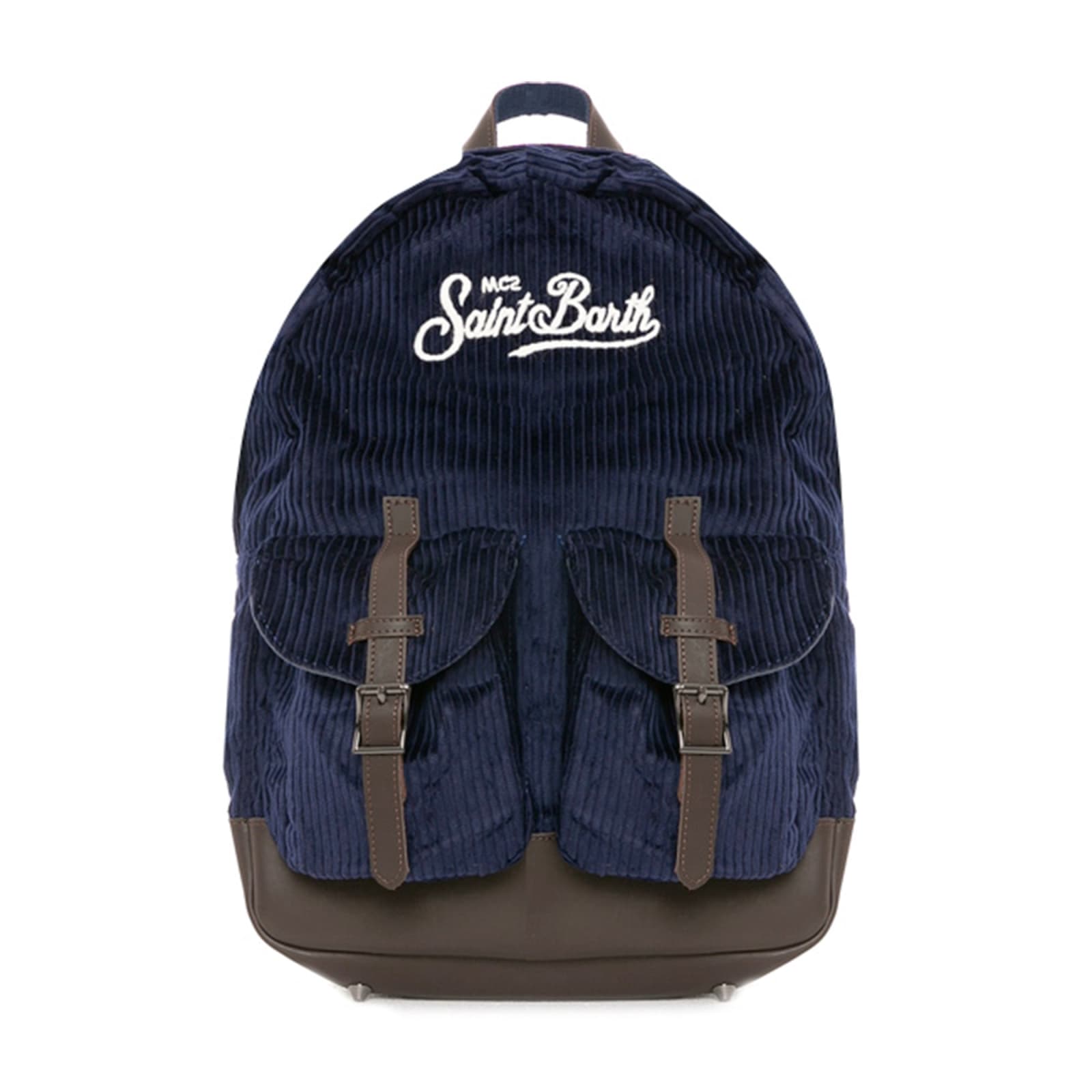 Mc2 Saint Barth Blue Corduroy Backpack
