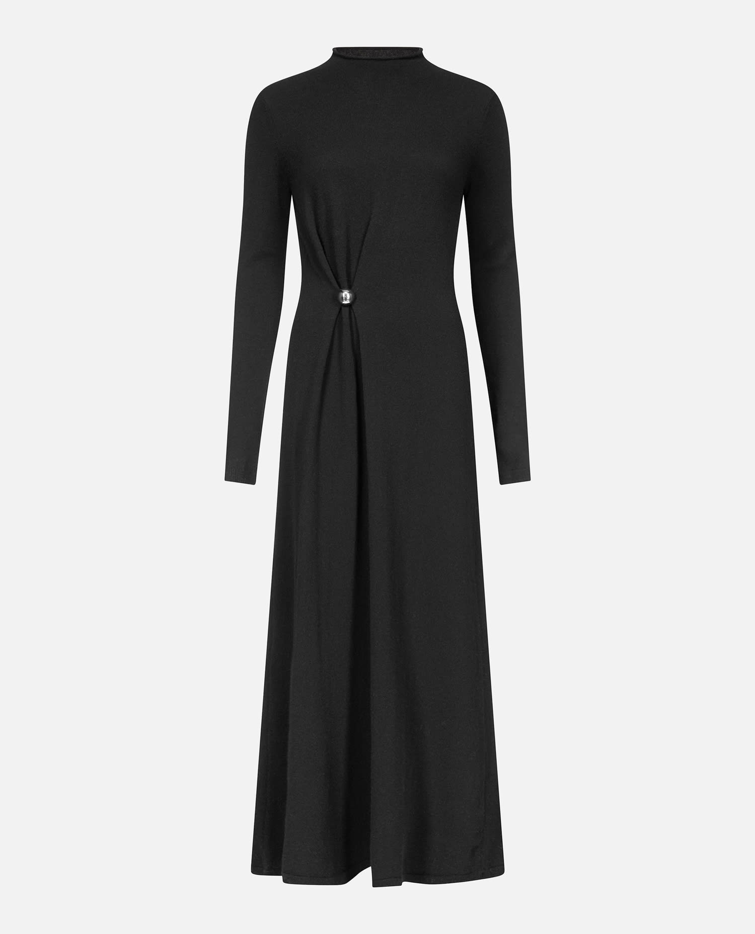 Loulou Studio Lucero Draped Knit Dress In Black