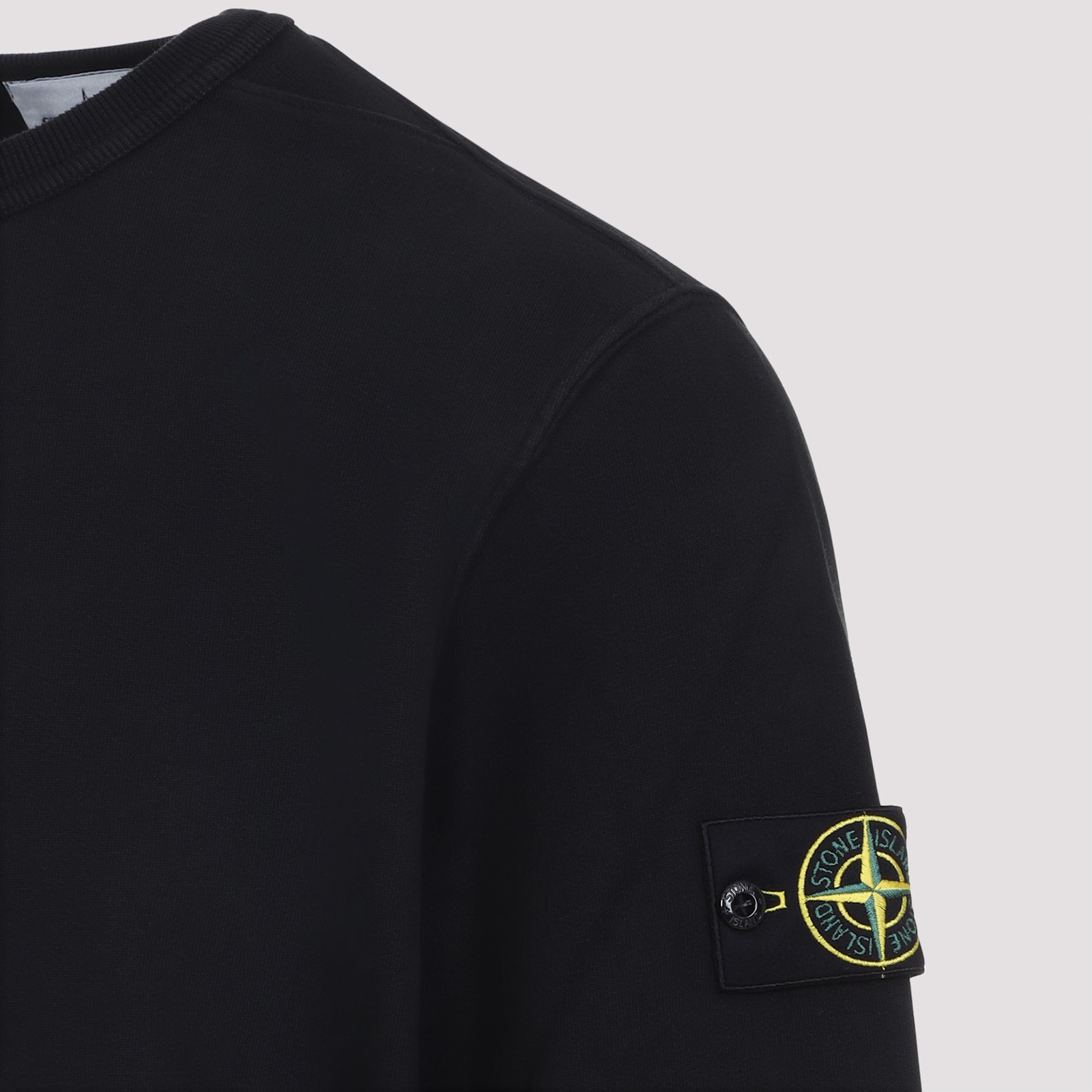Stone Island Cotton Sweatshirt In Black