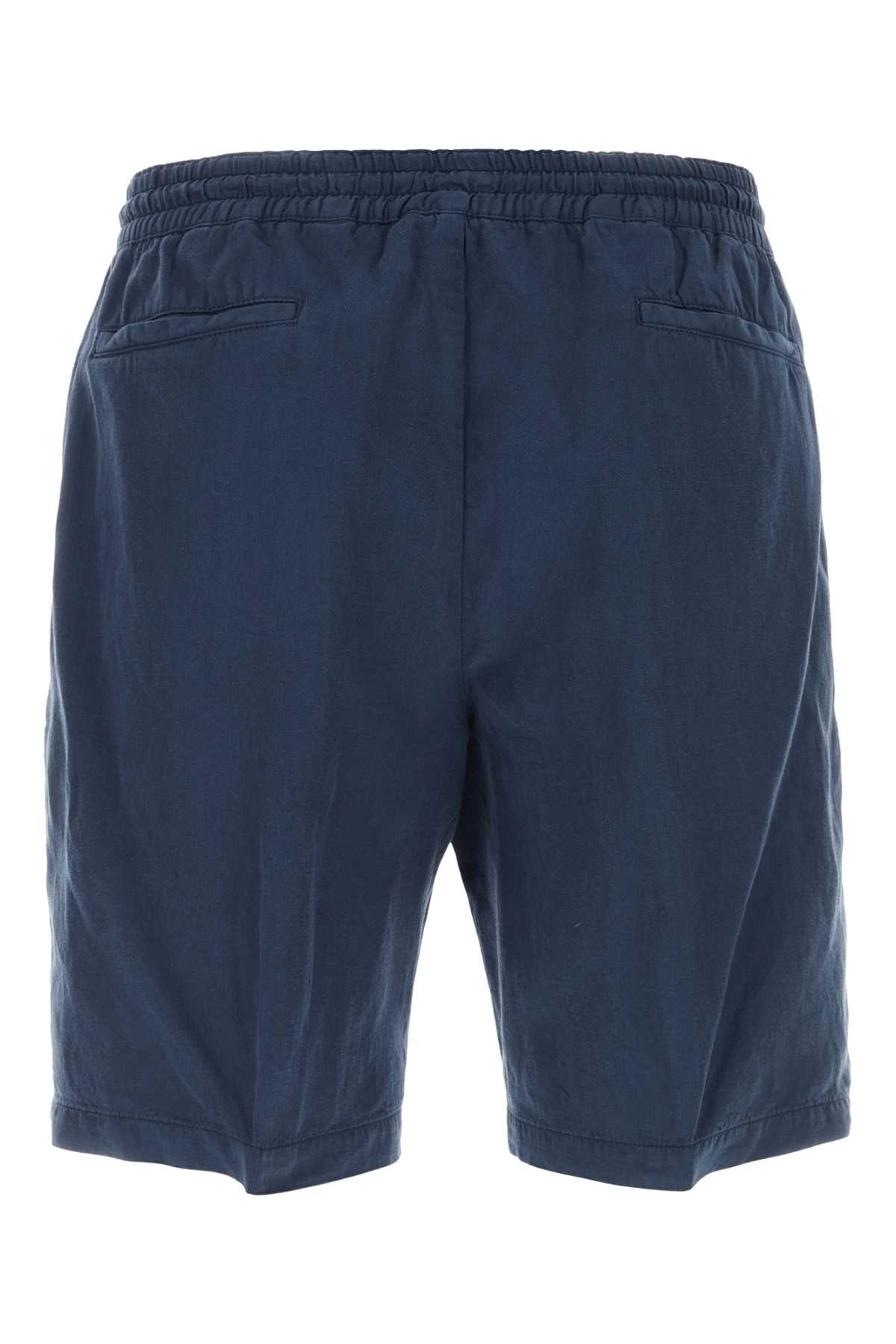 Pt01 Blue Lyocell Blend Bermuda Shorts In Bluaperto