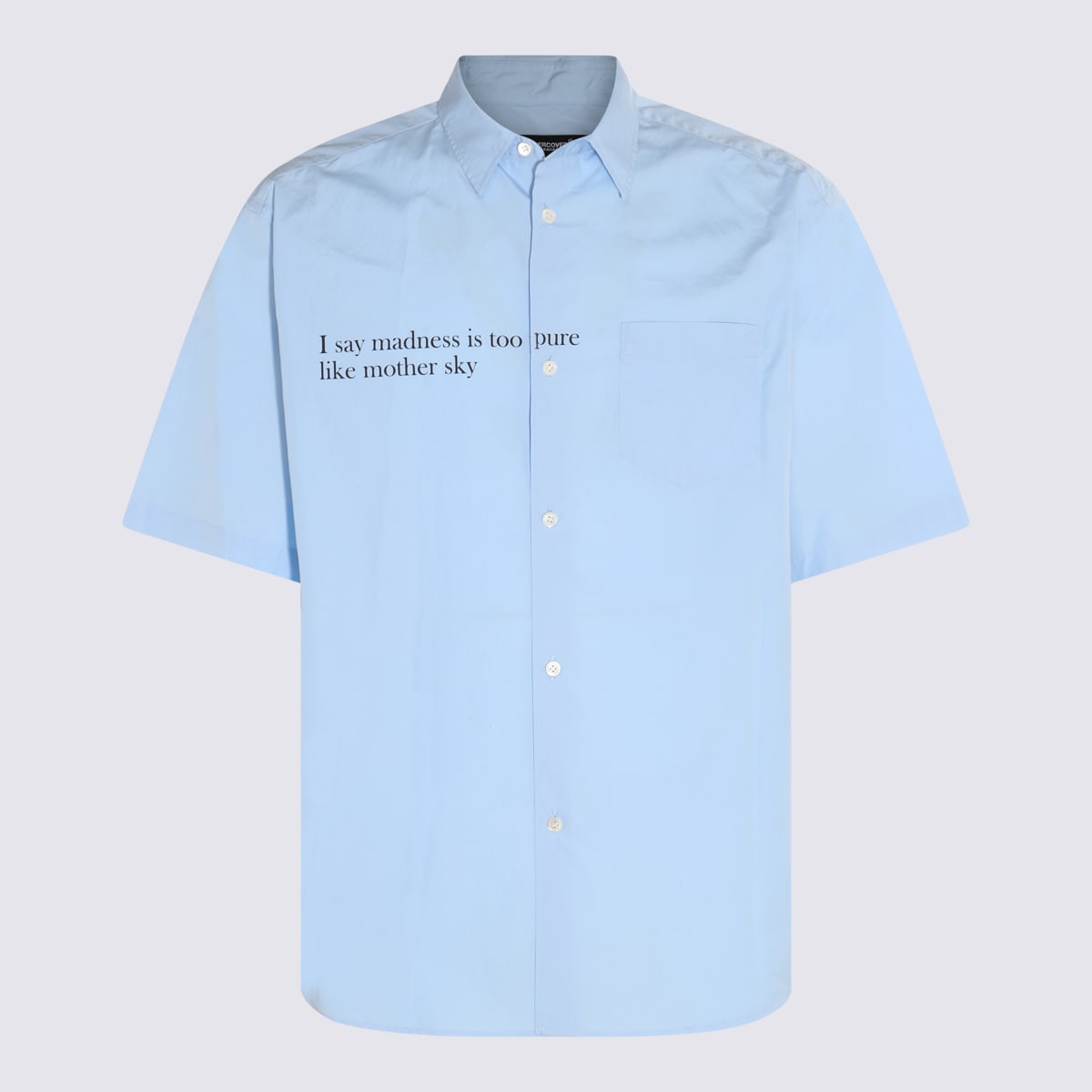 Shop Undercover Light Blue Cotton Shirt
