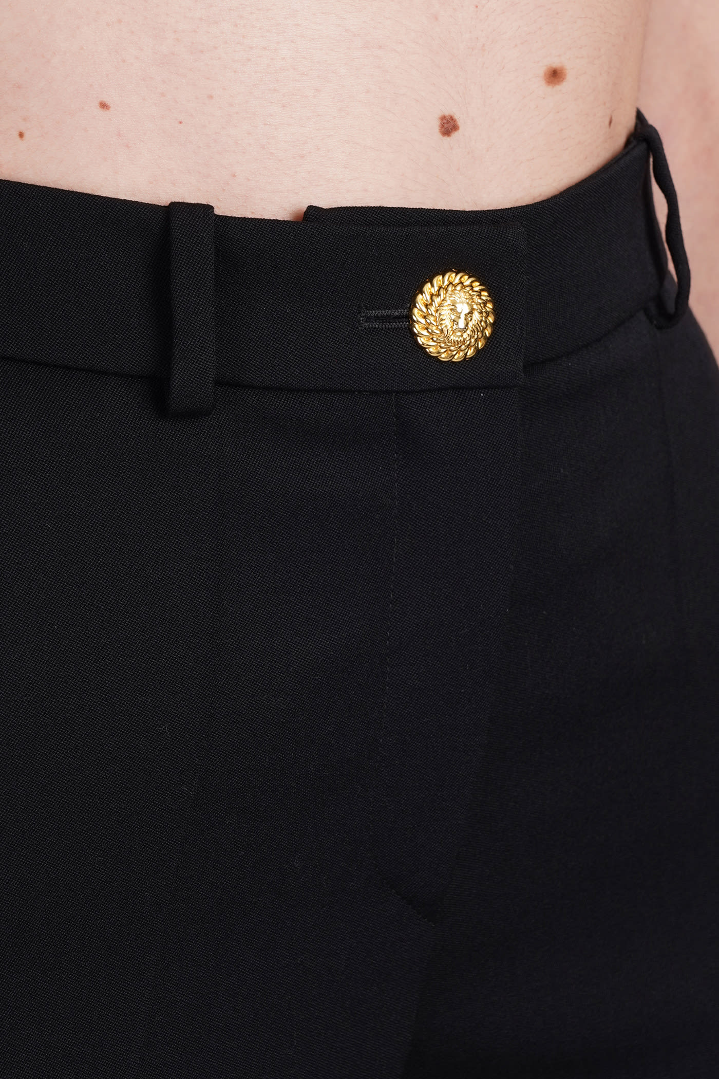 Shop Balmain Pants In Black Wool