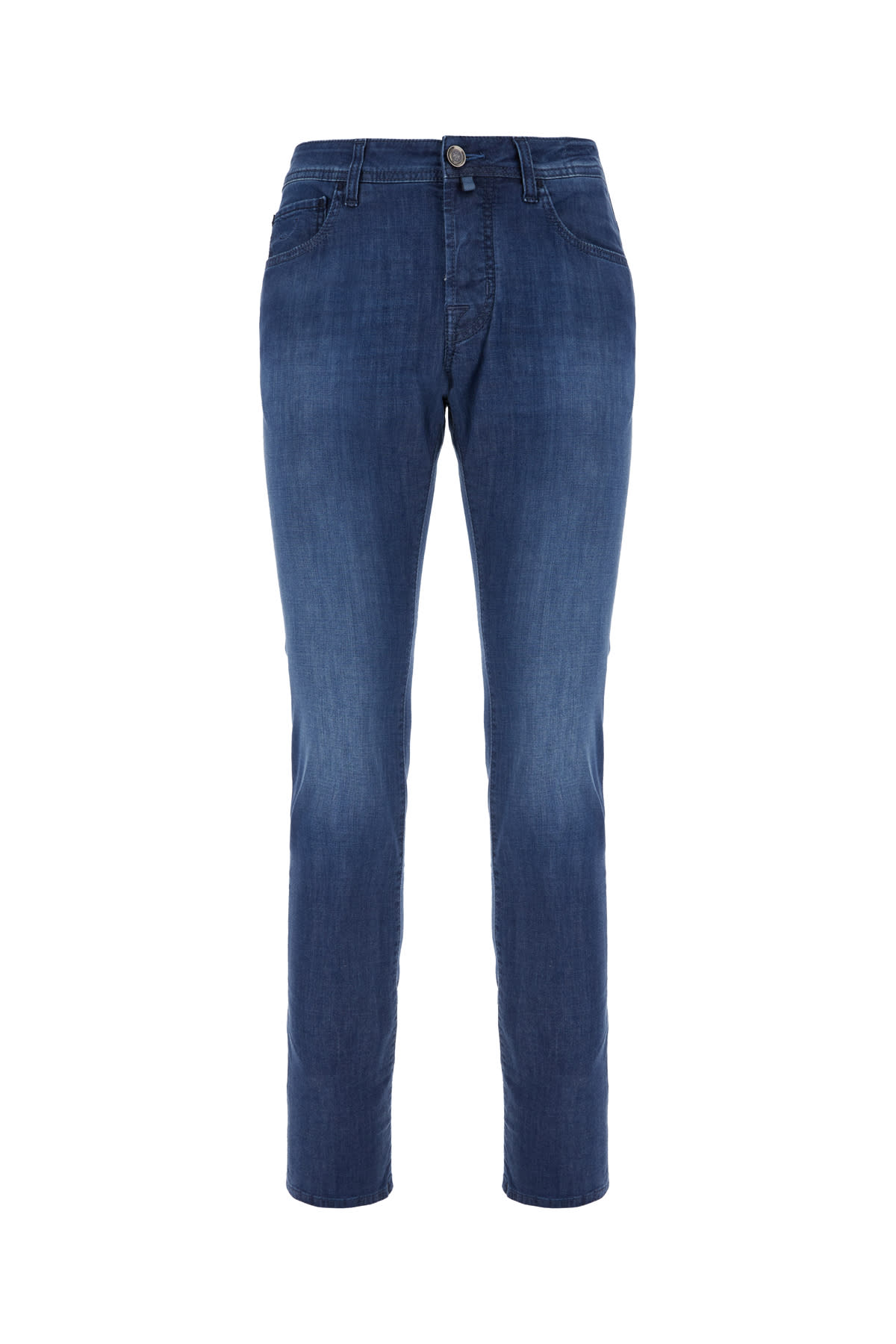 Jacob Cohen Denim Trousers Belt Loops Faded Effect In Blue