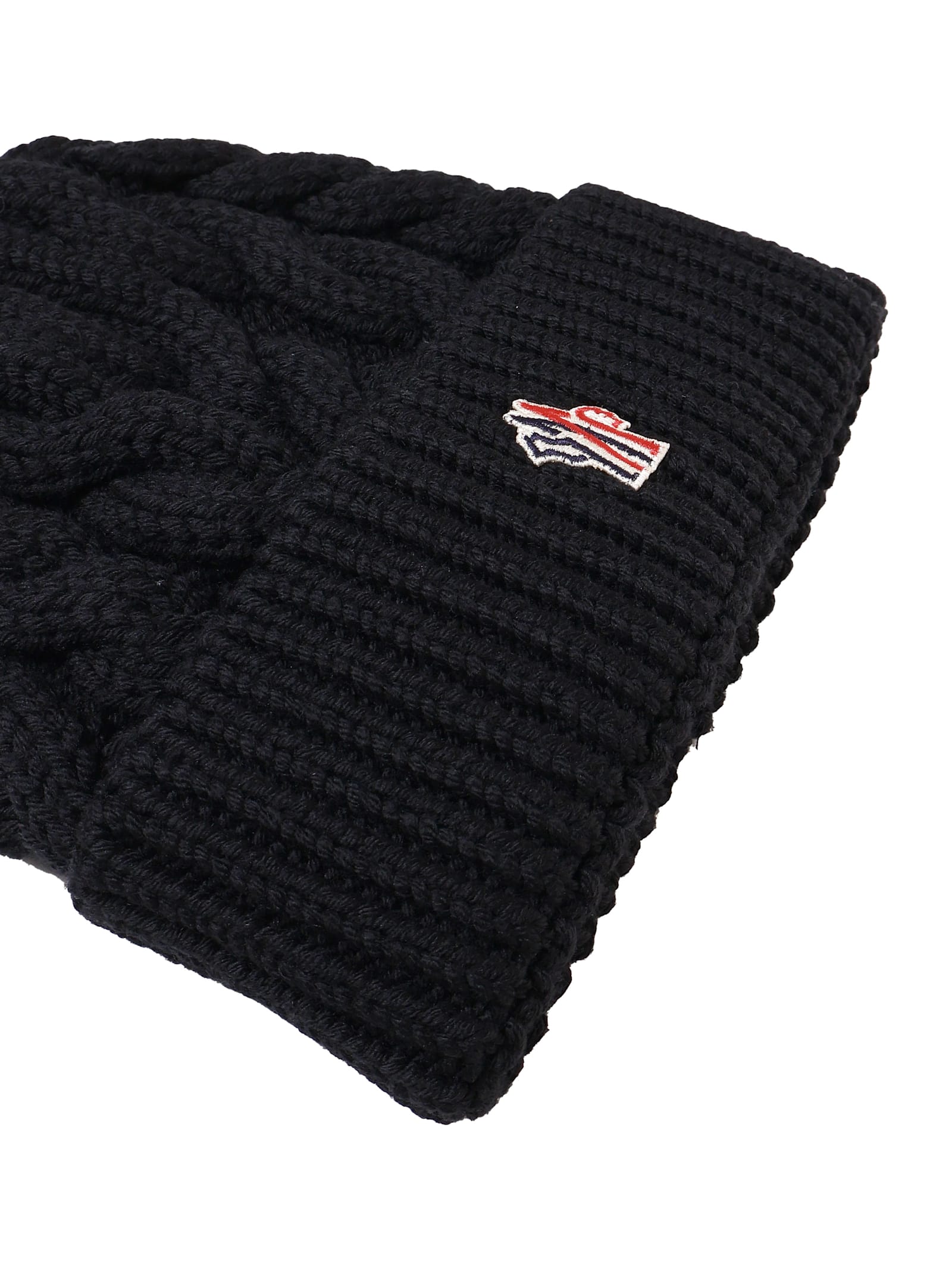 Shop Moncler Beanie Hat In Wool In Black