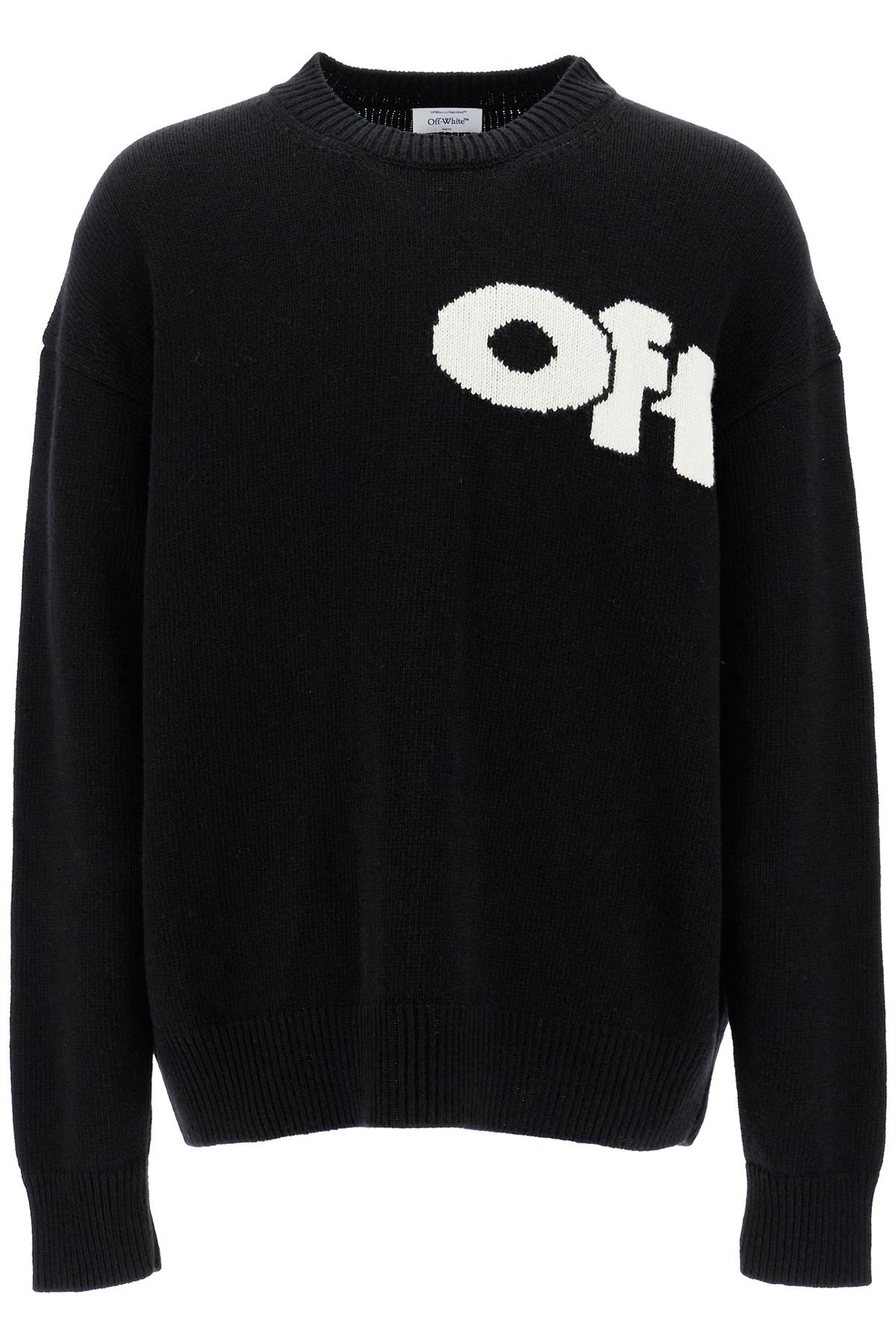 Shop Off-white Oversized Sweater In Black - Cream (black)