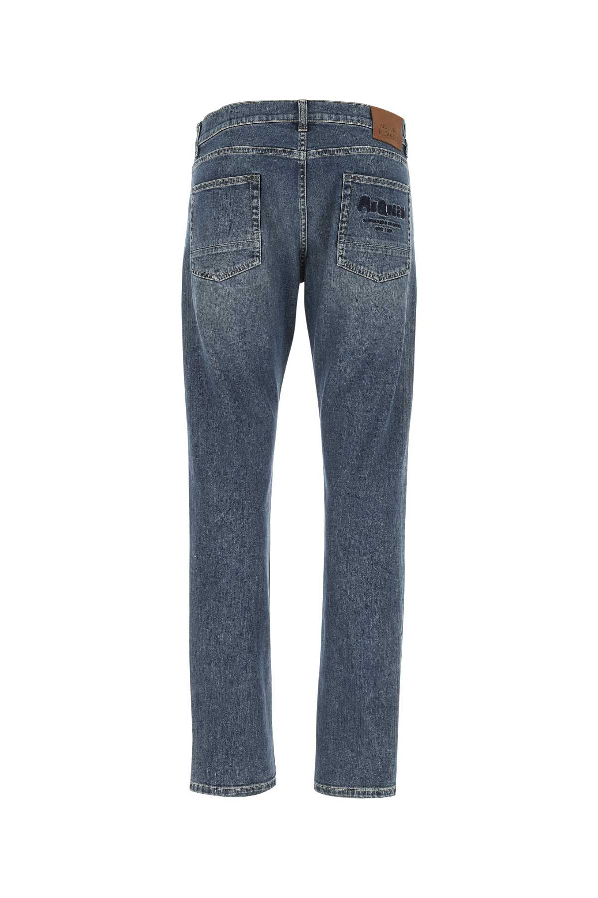 Alexander Mcqueen Stretch Denim Jeans In 4001