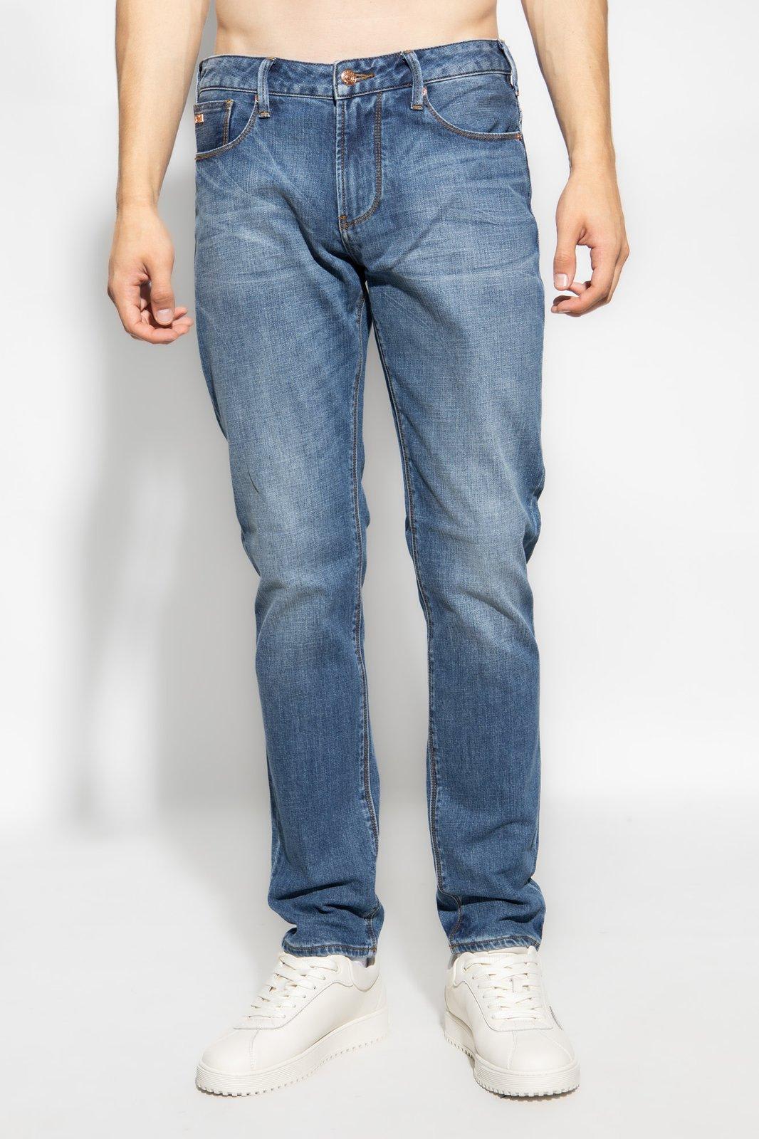 Shop Emporio Armani J 06 Slim Fit Jeans In Blue