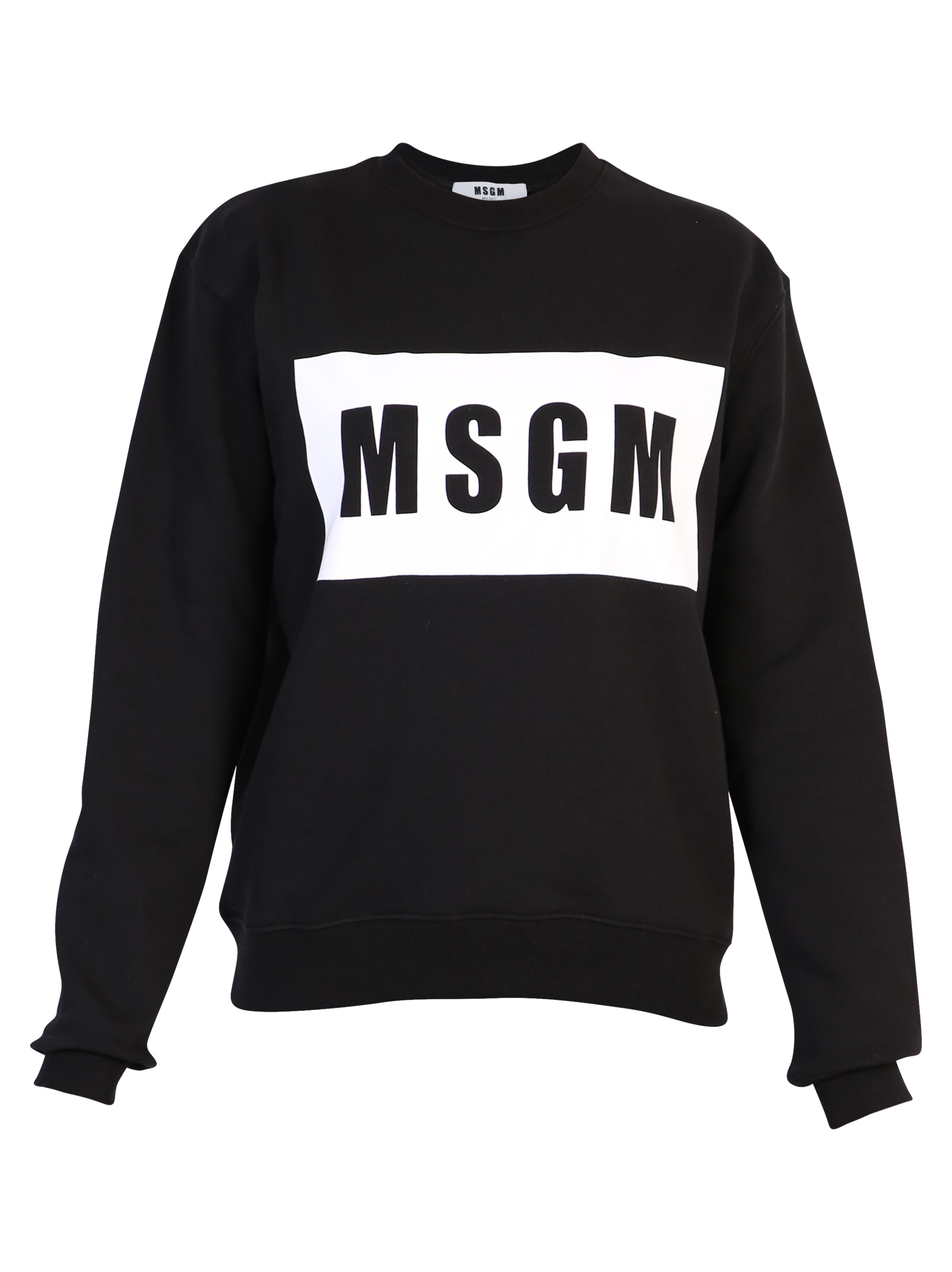 Msgm Branded Sweatshirt In Black | ModeSens