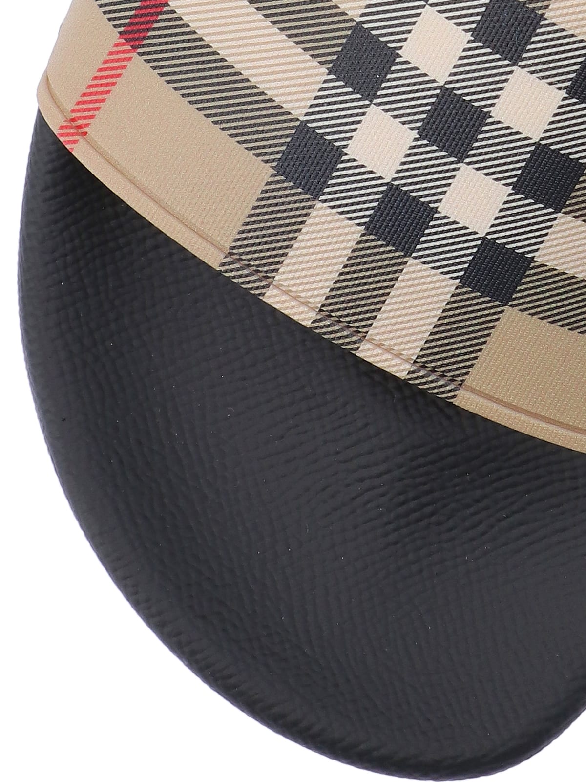Burberry Men Vintage Check Print Slides In Black