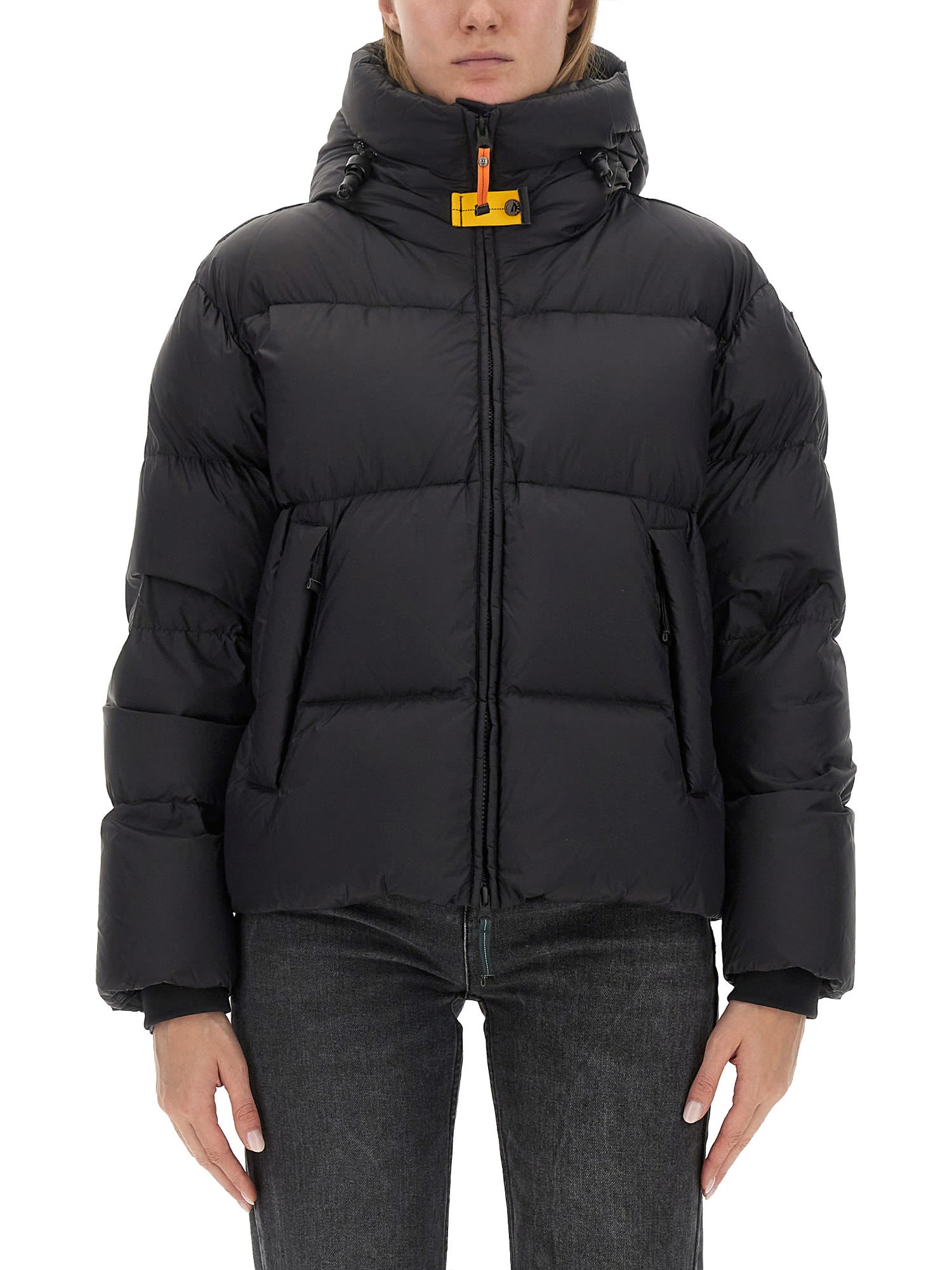 Parajumpers Anya Hooded Puffer Jacket In Nero