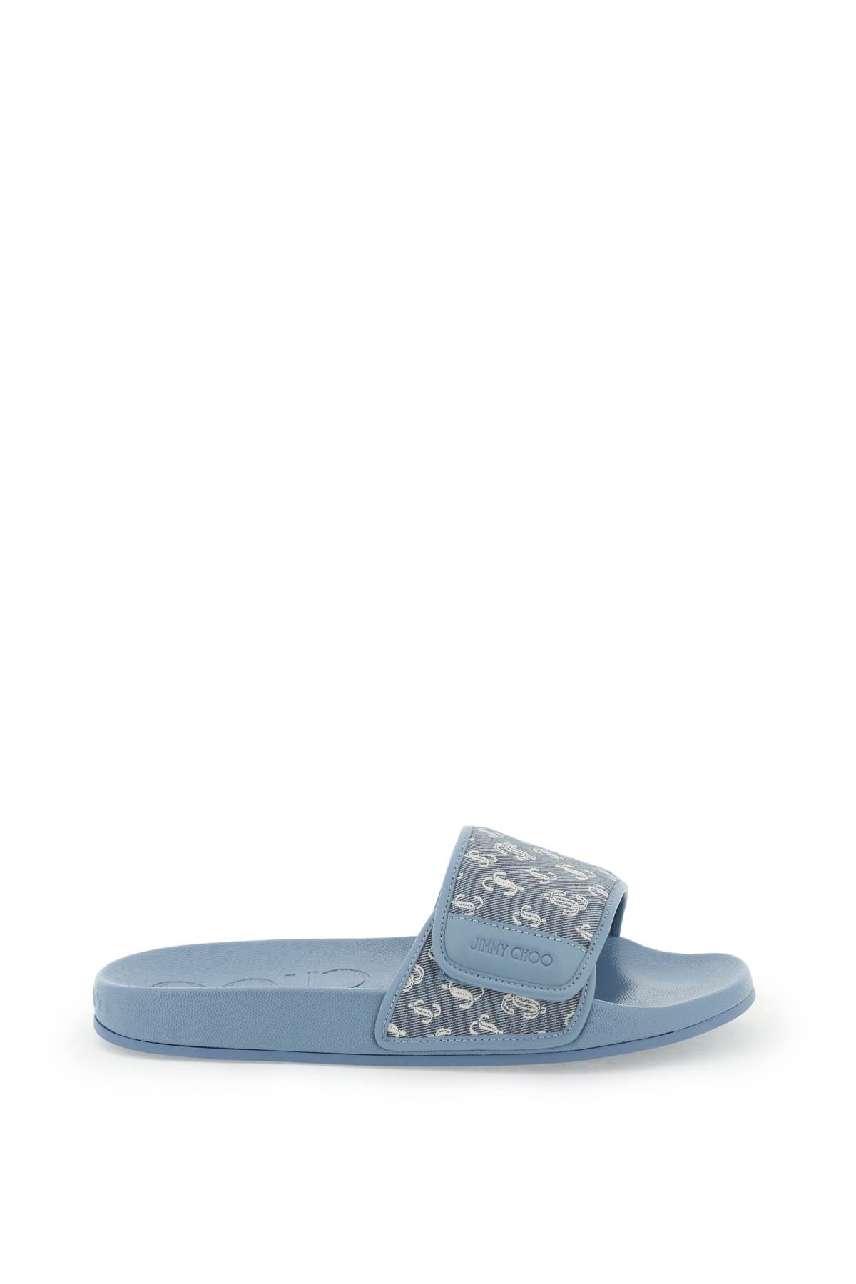 JIMMY CHOO RUBBER SLIDES WITH LOGO