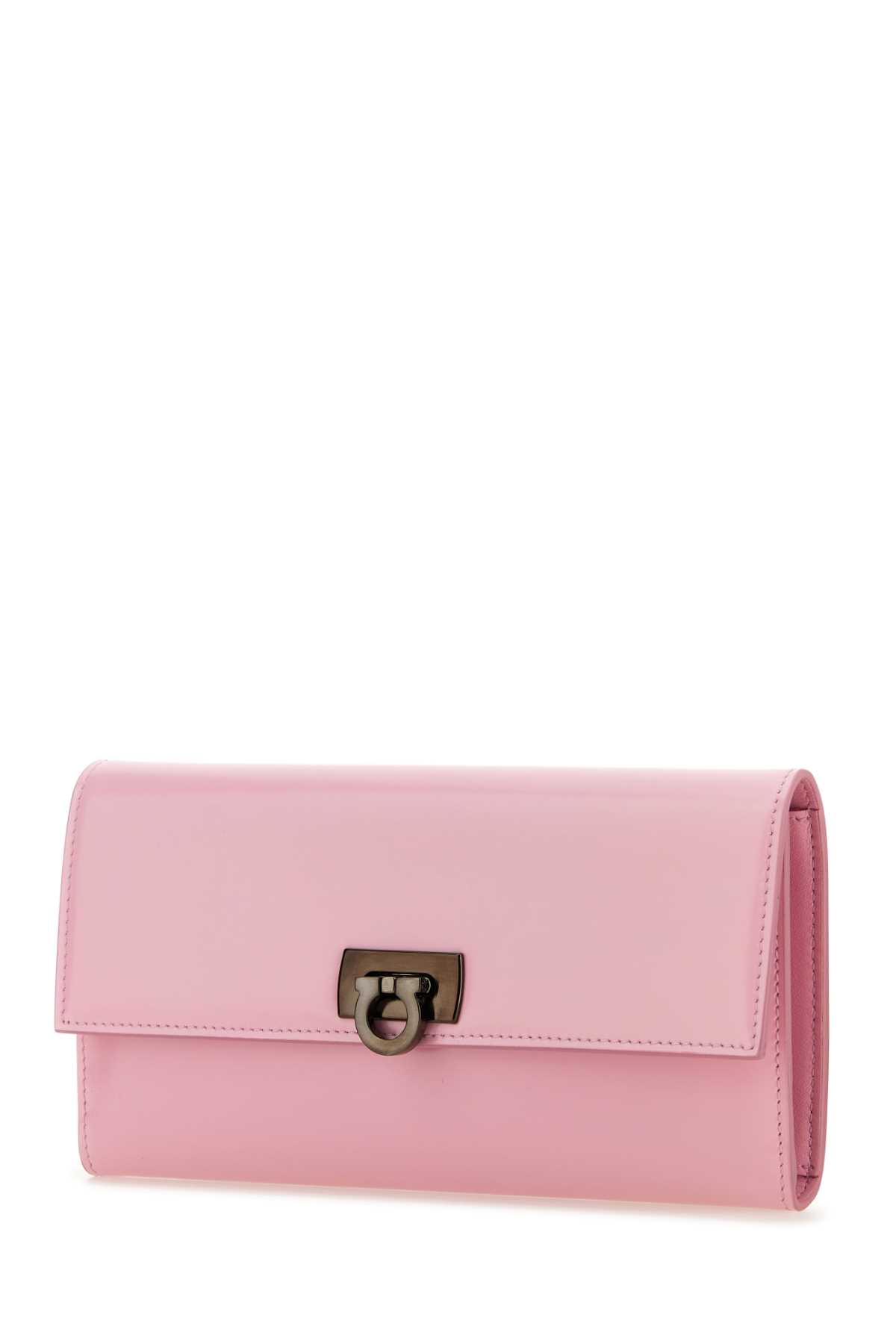 Shop Ferragamo Pink Leather Wallet In Bubblegum