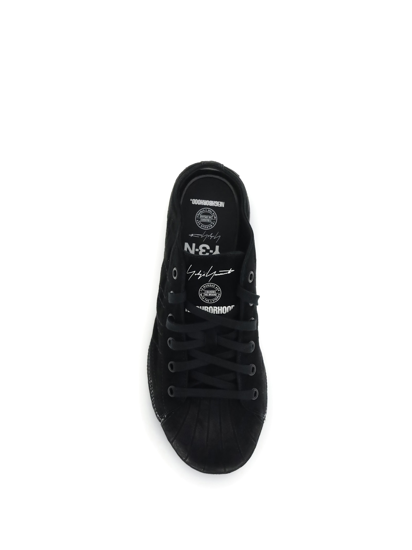 Y-3 Black Leather Nizzastar Lo Sneakers In Black