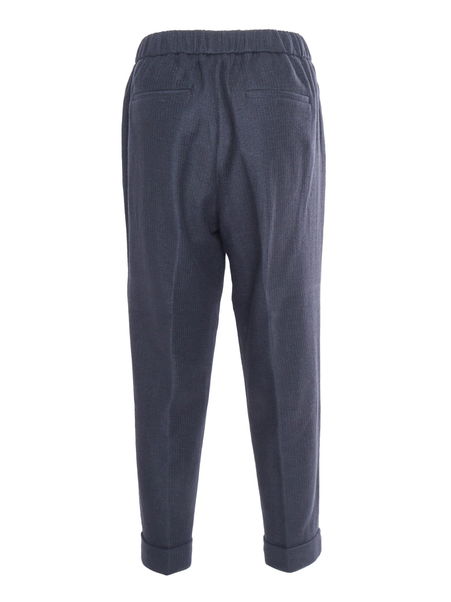 Shop Peserico Blue Trousers