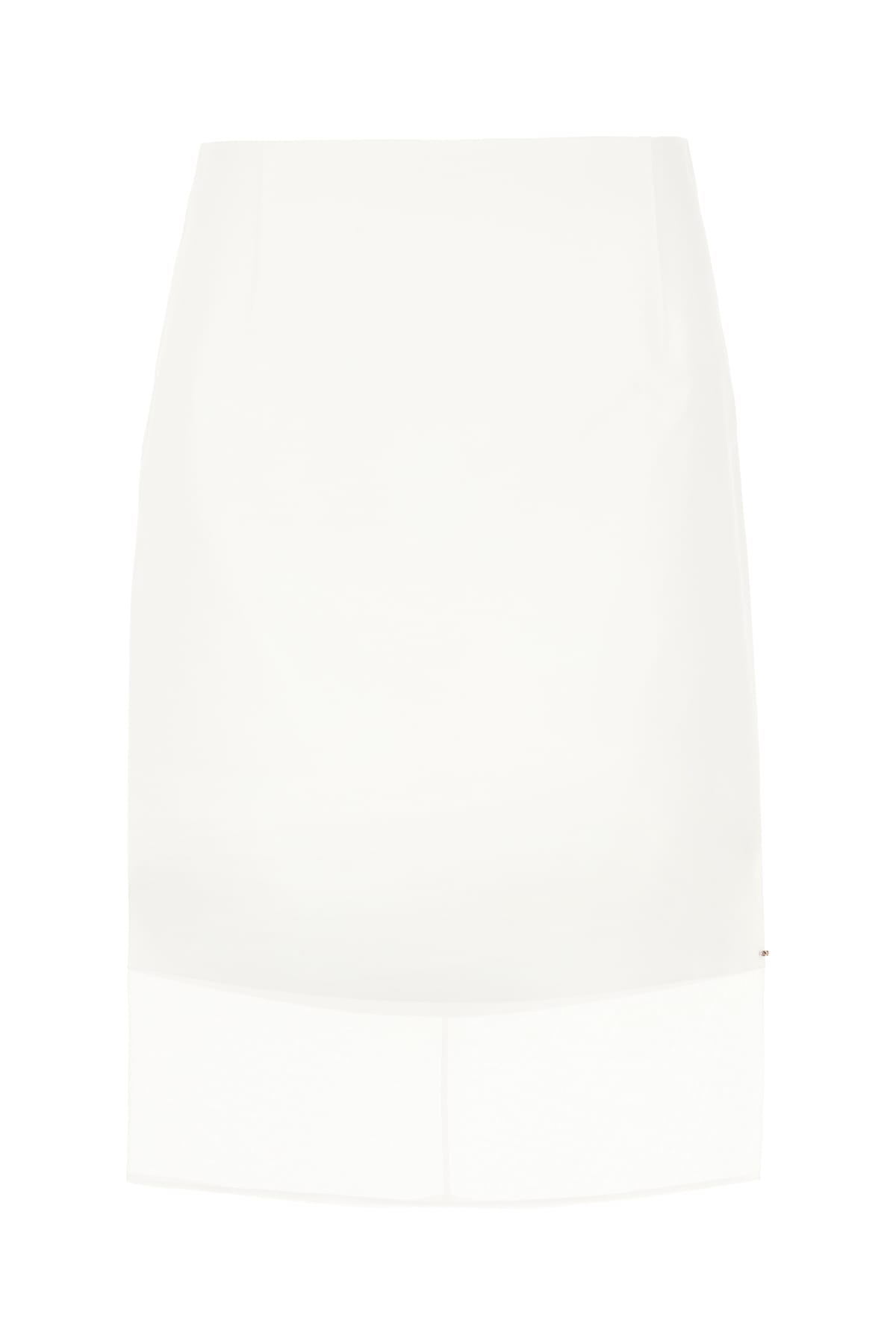 Sportmax White Cotton Skirt In 001