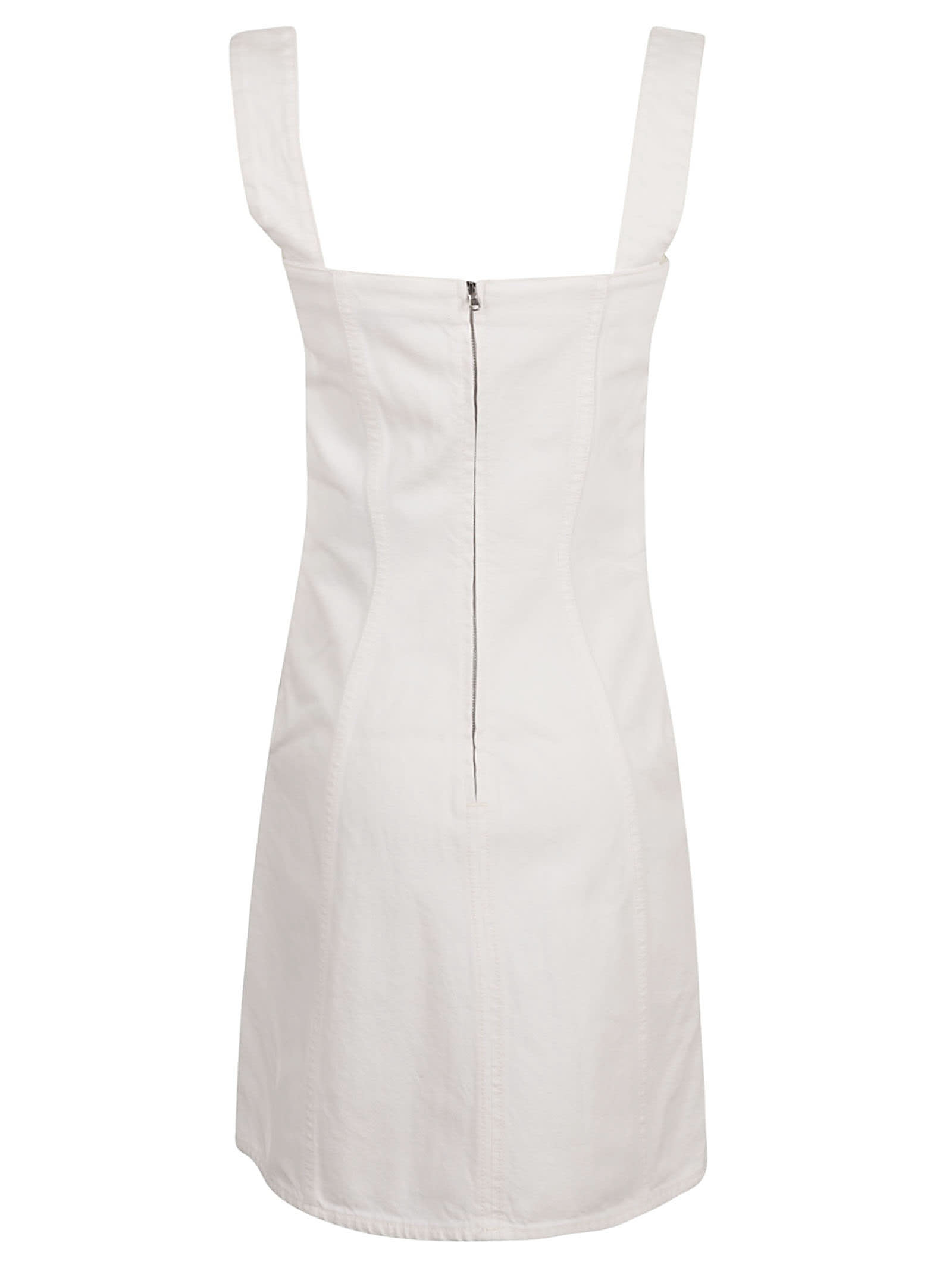 Shop Stella Mccartney Wash Denim Dress In White