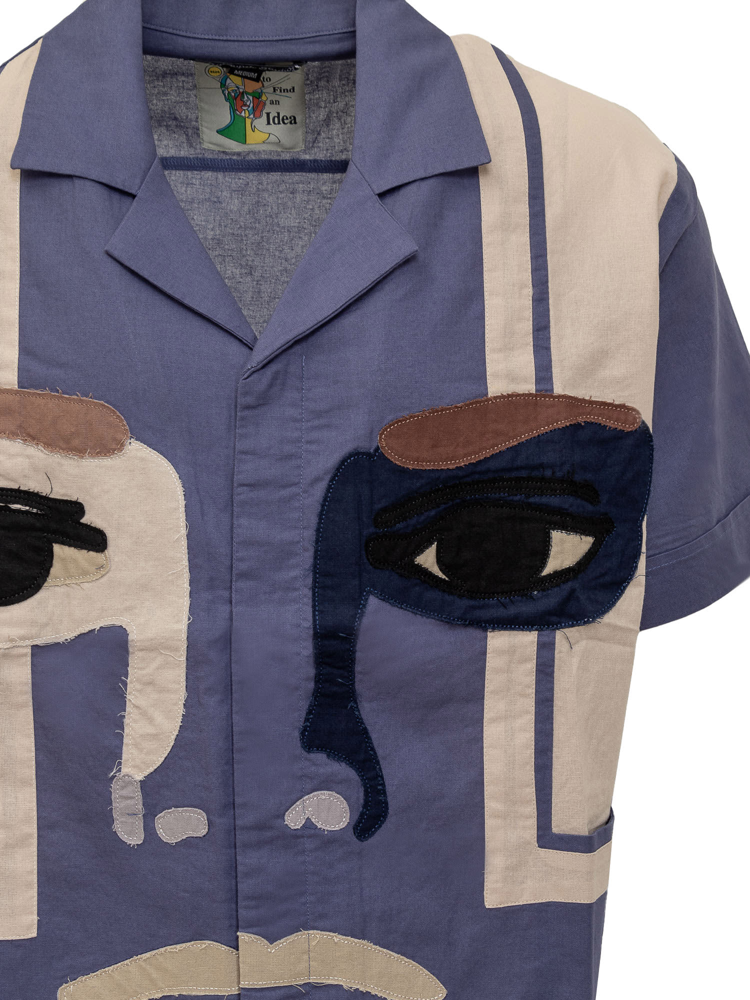 Shop Kidsuper Face Shirt In Blue