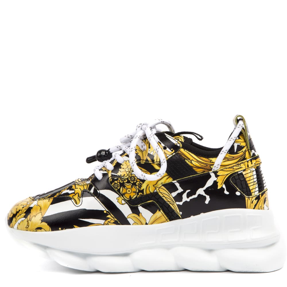 Versace Versace Savage Baroque Chain Reaction Sneakers - Black/gold ...
