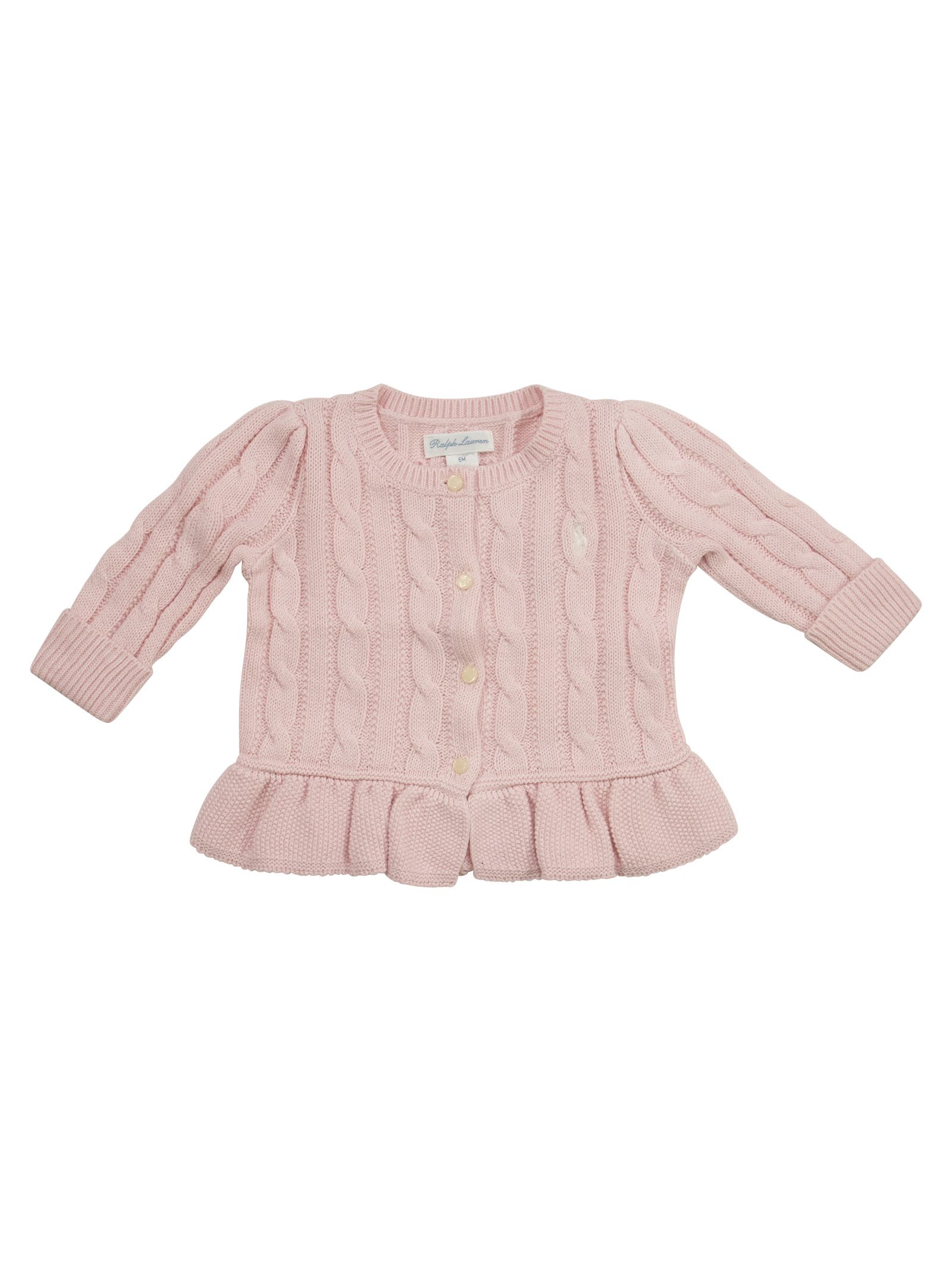 Polo Ralph Lauren Babies' Cable-knit Cardigan In Pink