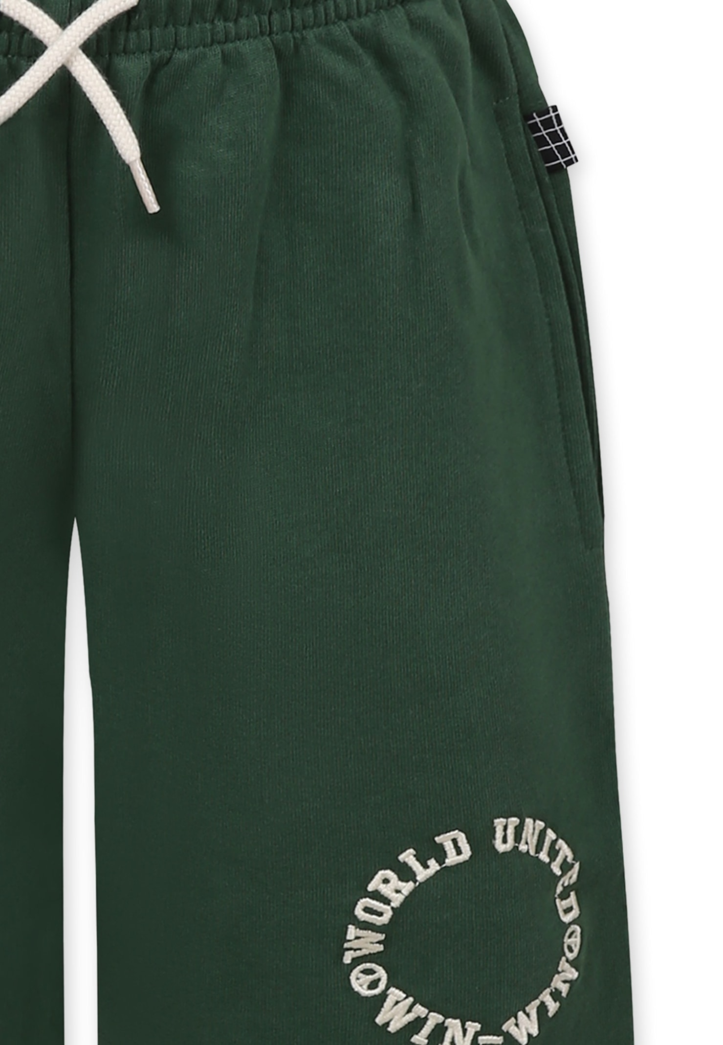 Molo Green Shorts For Boy With Writing In Green