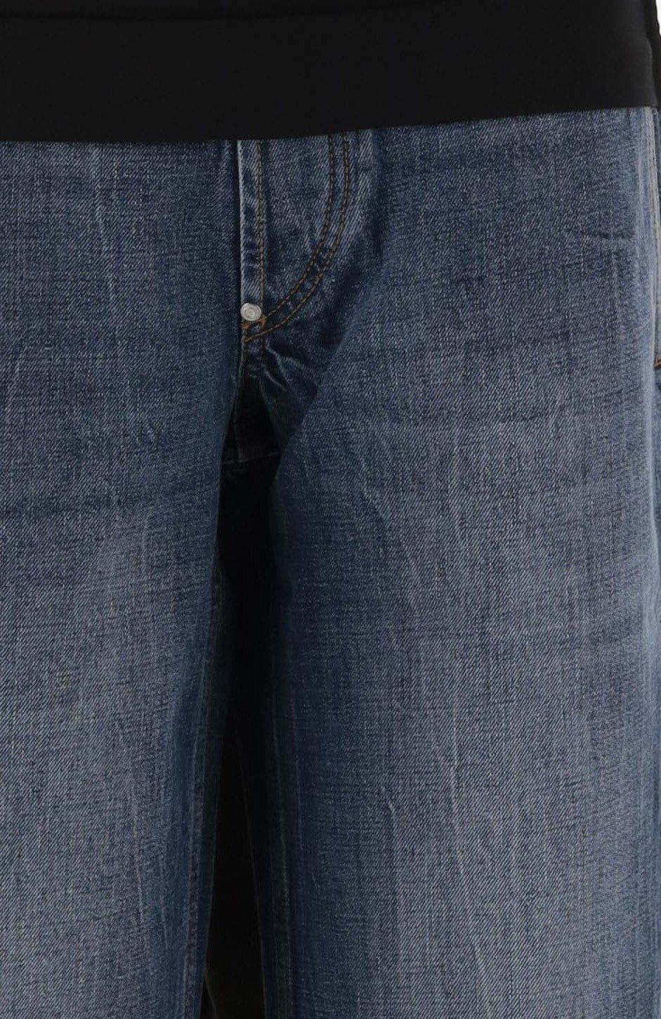 Shop Stella Mccartney Panelled Wide-leg Jeans In Blue