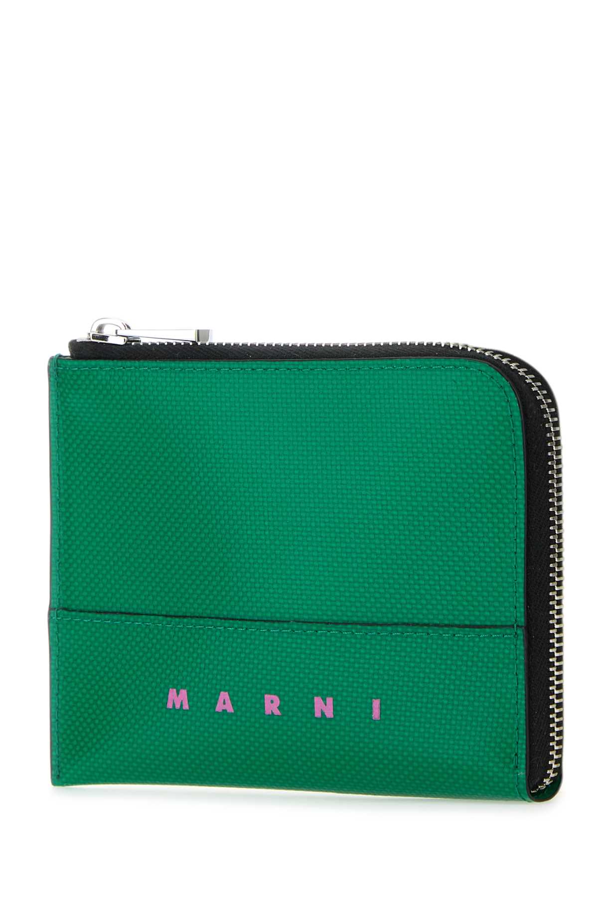 Shop Marni Green Pvc Wallet In Seagreen