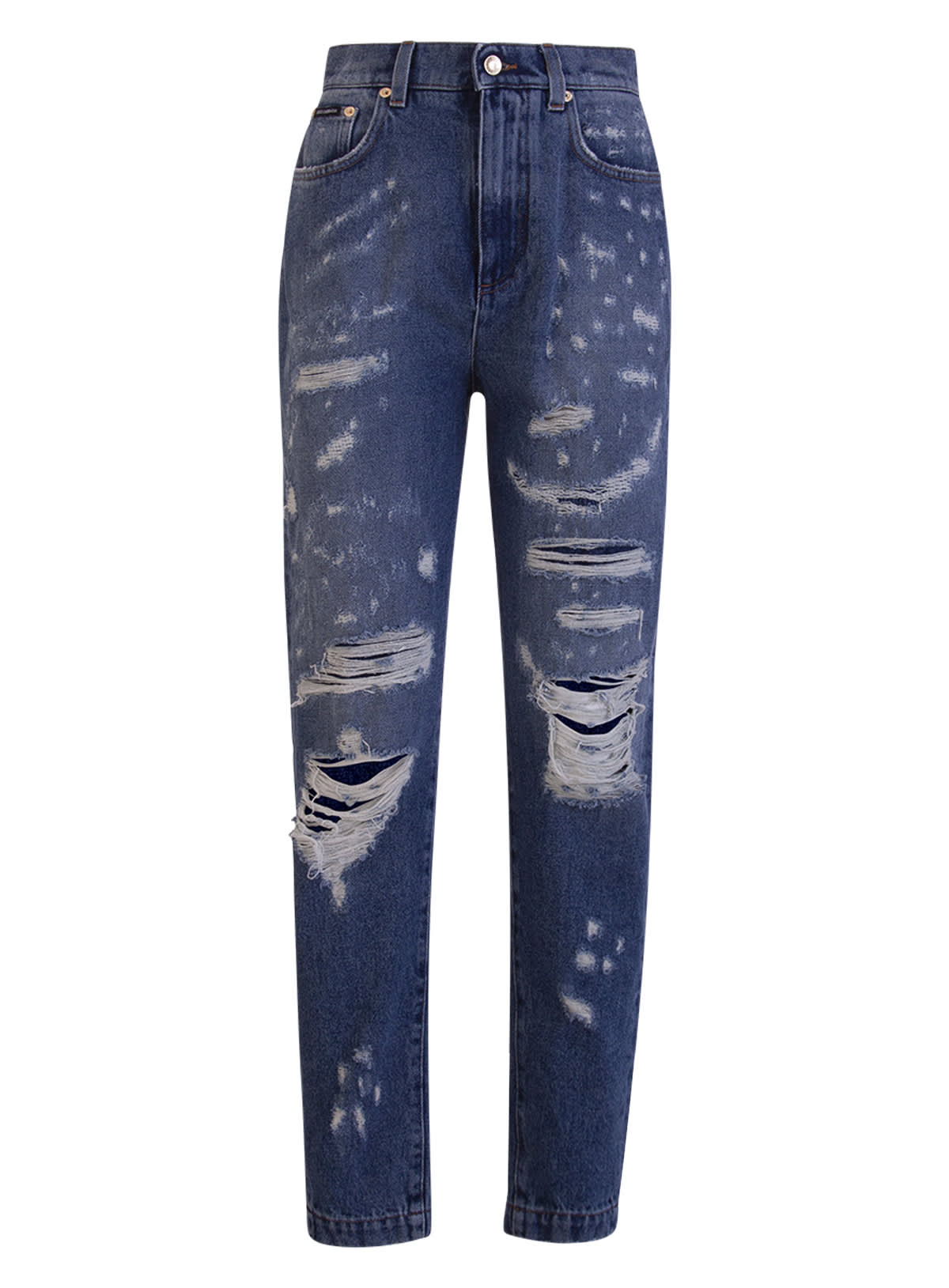 Dolce & Gabbana Ripped Tapered Jeans