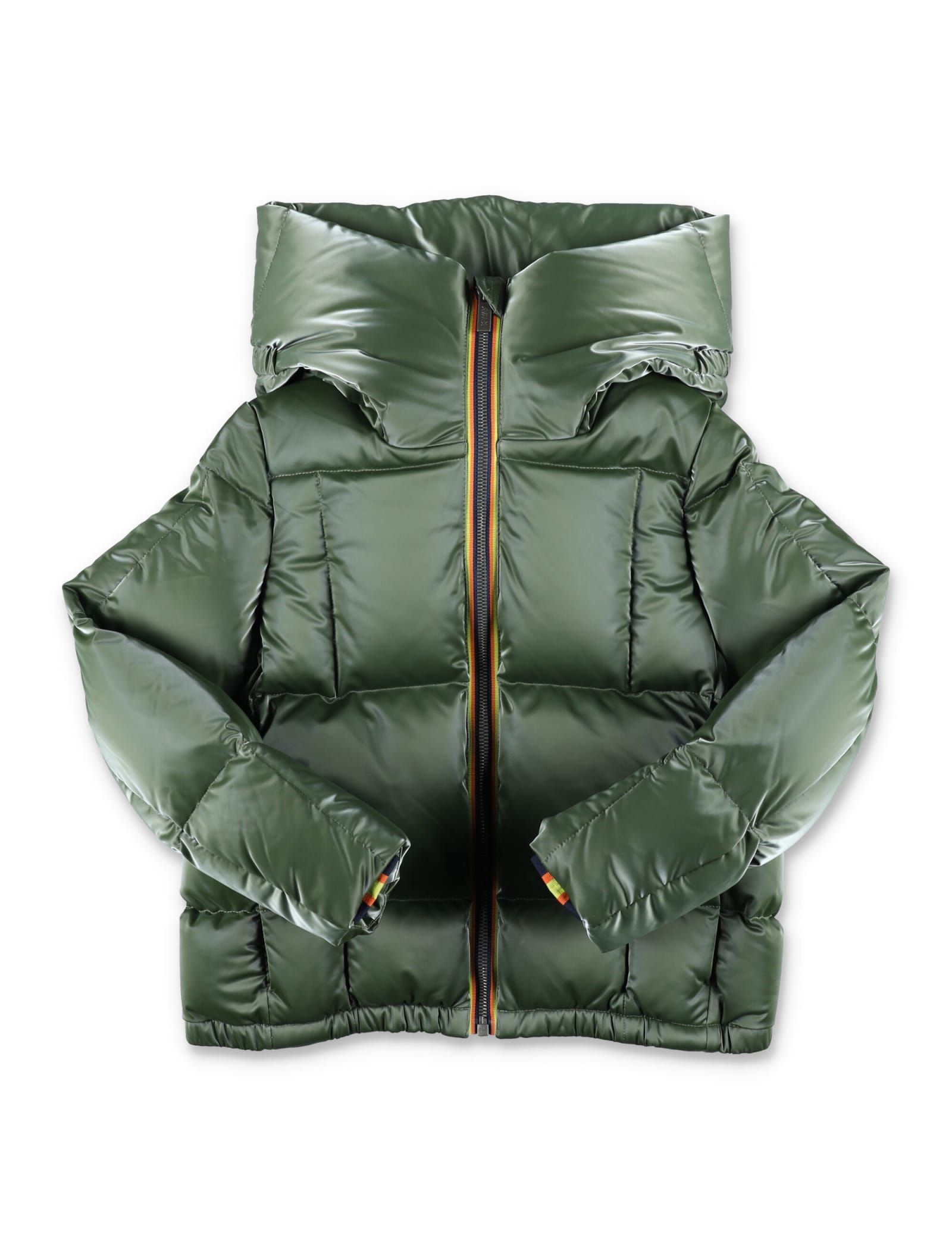 Shop K-way Esonne Heavy Brick-line Quilted Jacket In Green