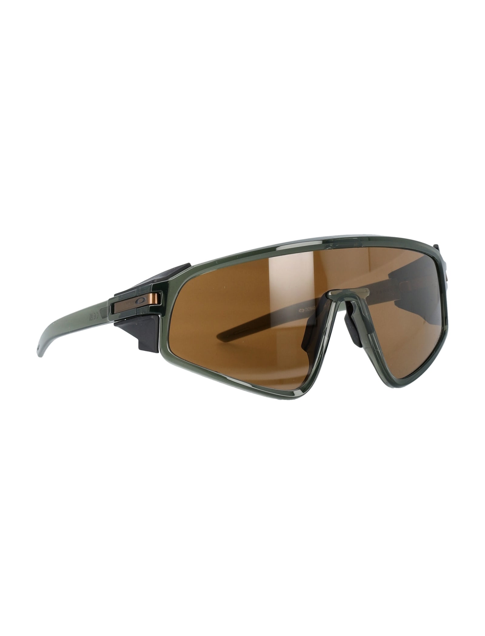 Shop Oakley Latch Panel Sunglasses In Olive Ink