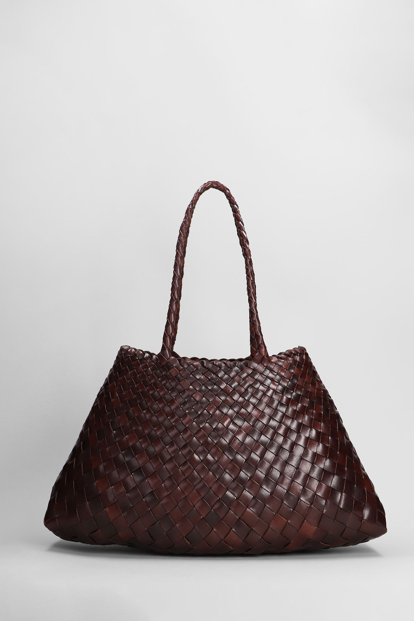 Dragon Diffusion Santa Croce Big Tote In Brown Leather In Brown