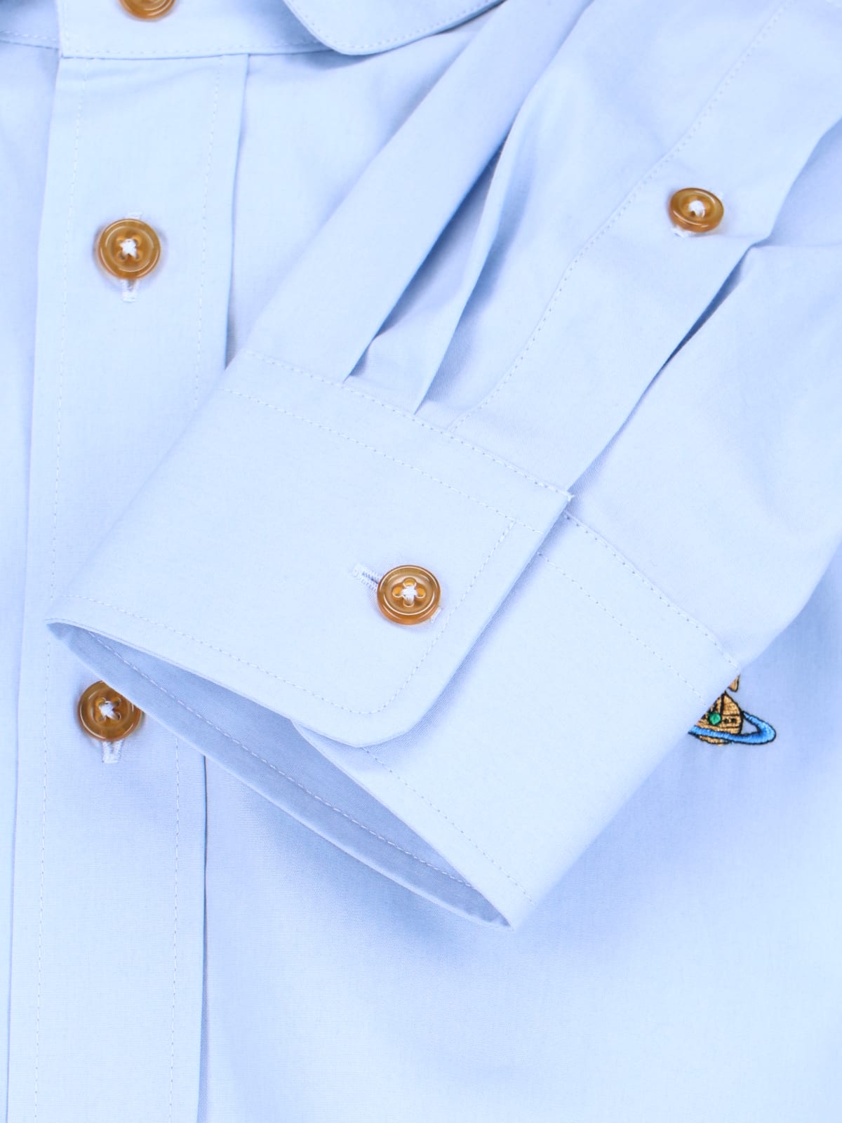 Shop Vivienne Westwood Krall Logo Shirt In Light Blue