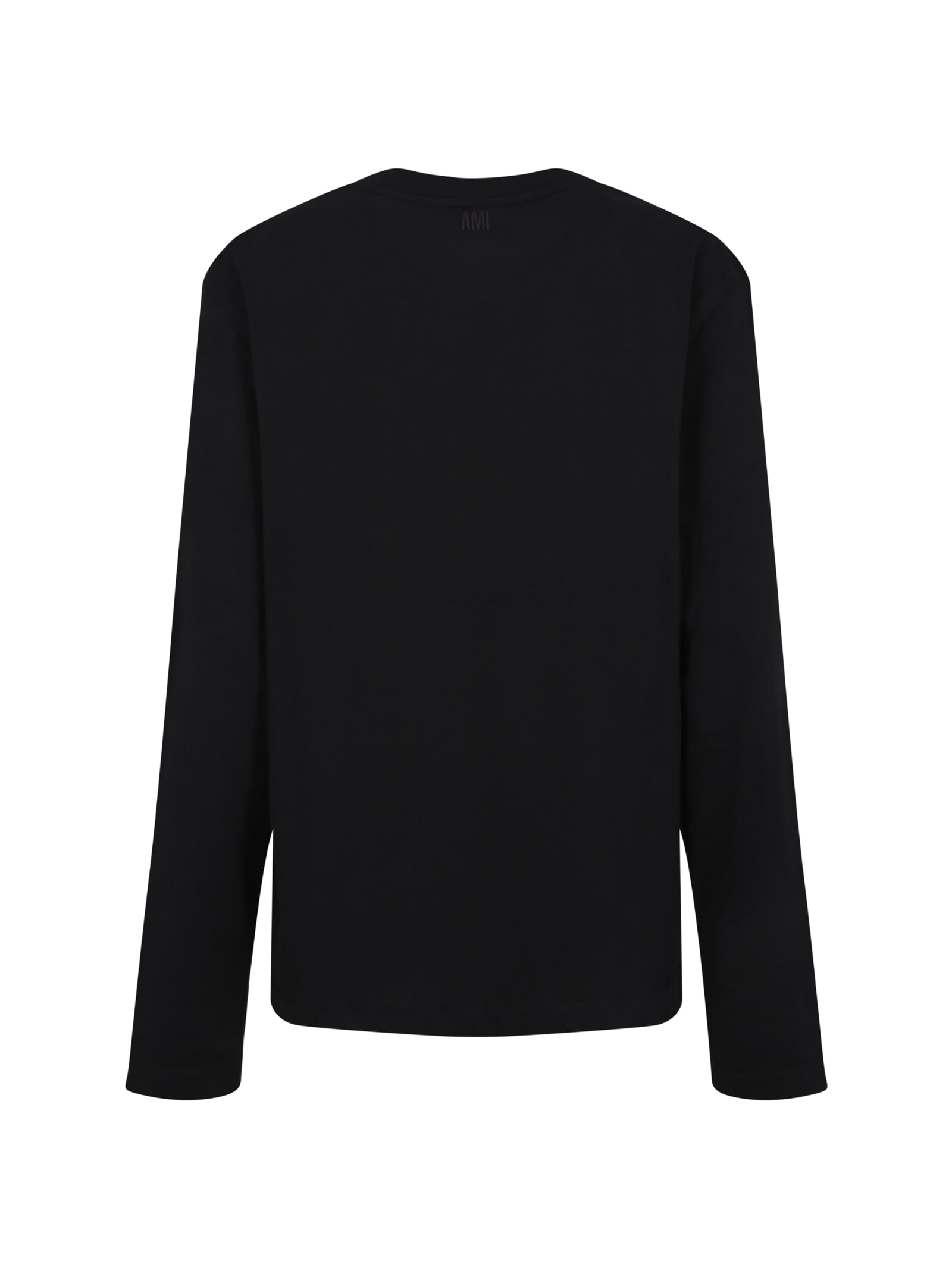 Shop Ami Alexandre Mattiussi Adc Long Sleeve Jersey In Black
