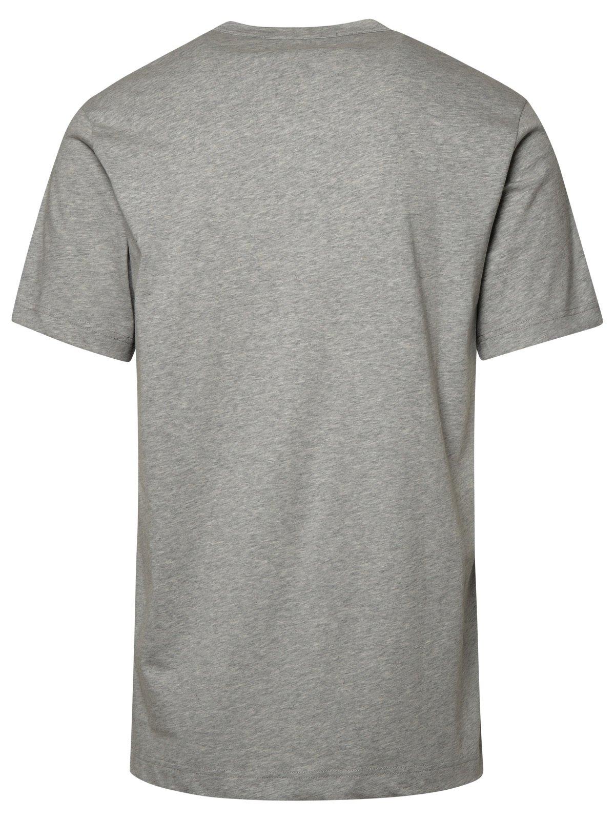 Shop Comme Des Garçons X Lacoste Logo Printed Crewneck T-shirt In Grey