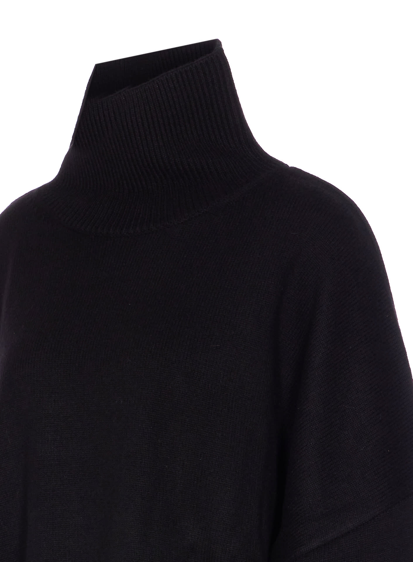 Loulou Studio Luke Stand Sweater In Black