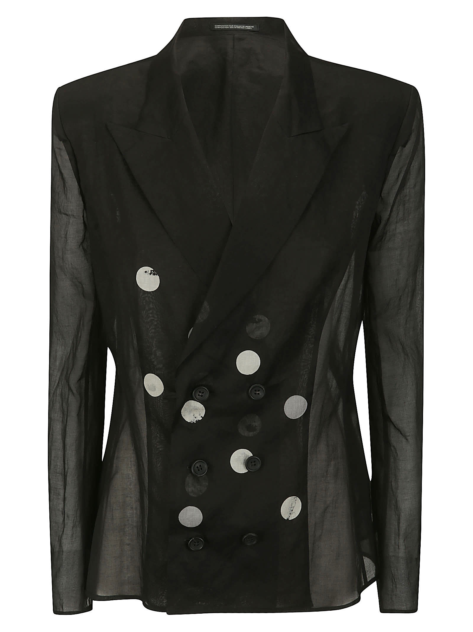 Shop Yohji Yamamoto 6b Double Jacket In Black