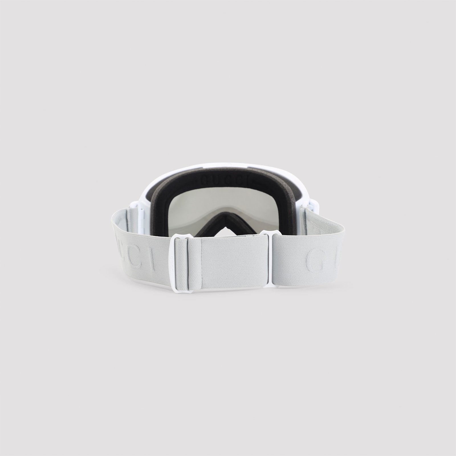 Gucci White Acetate Sunglasses In Silver