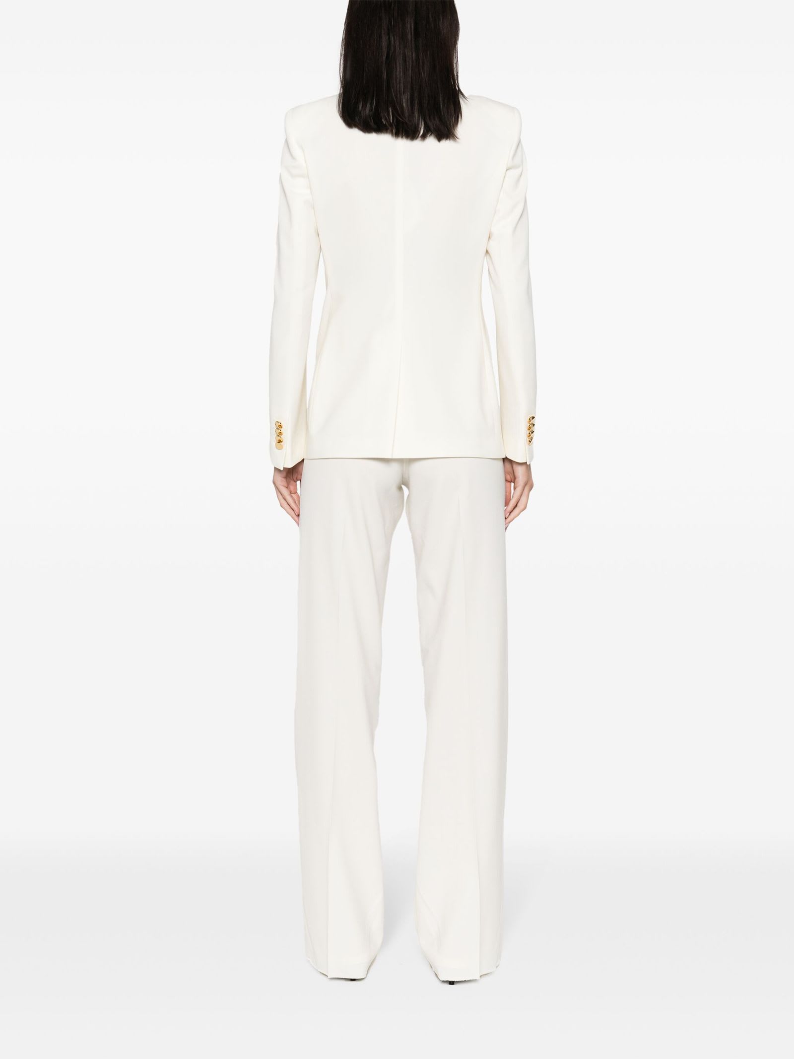 Shop Tagliatore Ivory White Double-breasted Suit