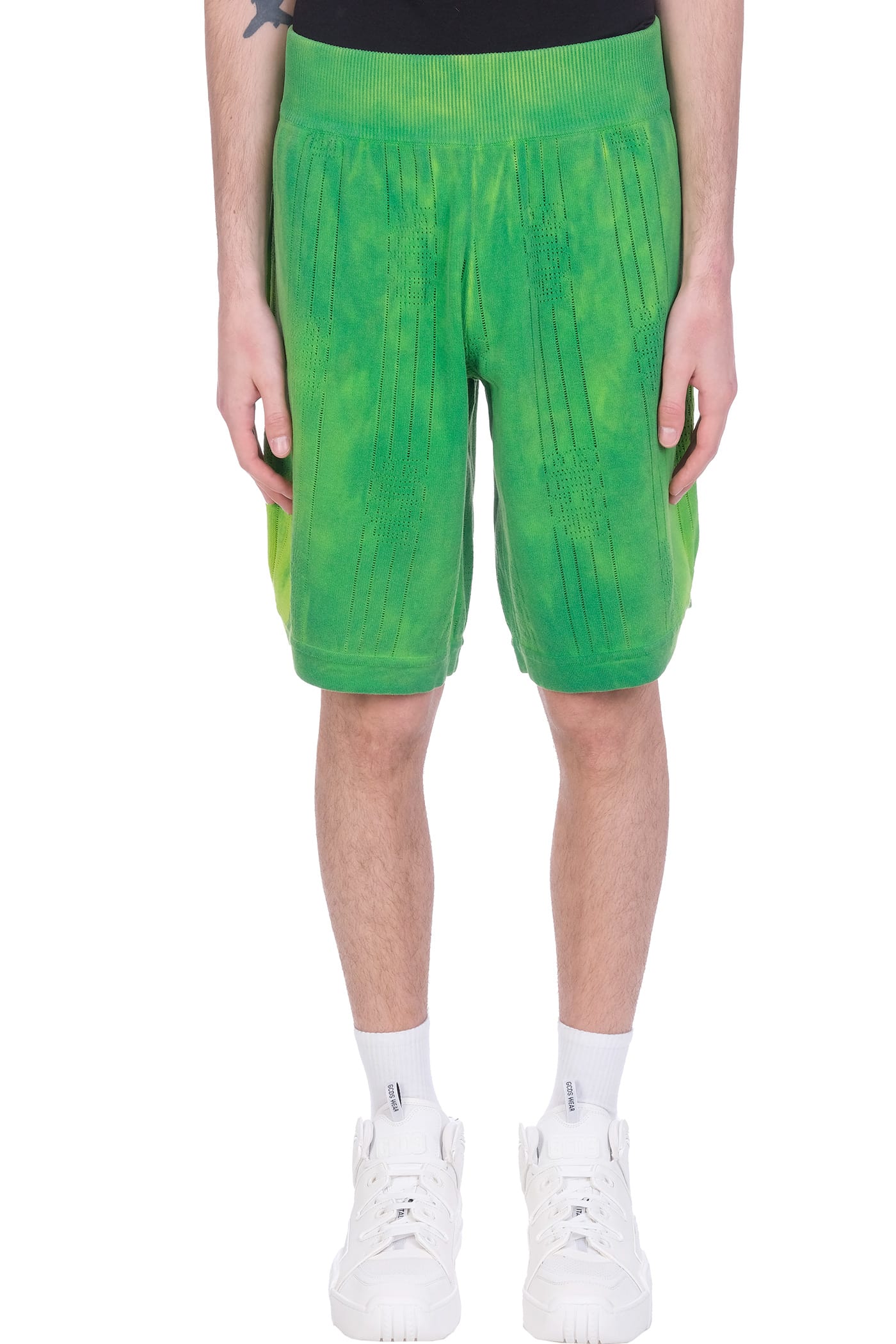 GCDS Shorts In Green Cotton
