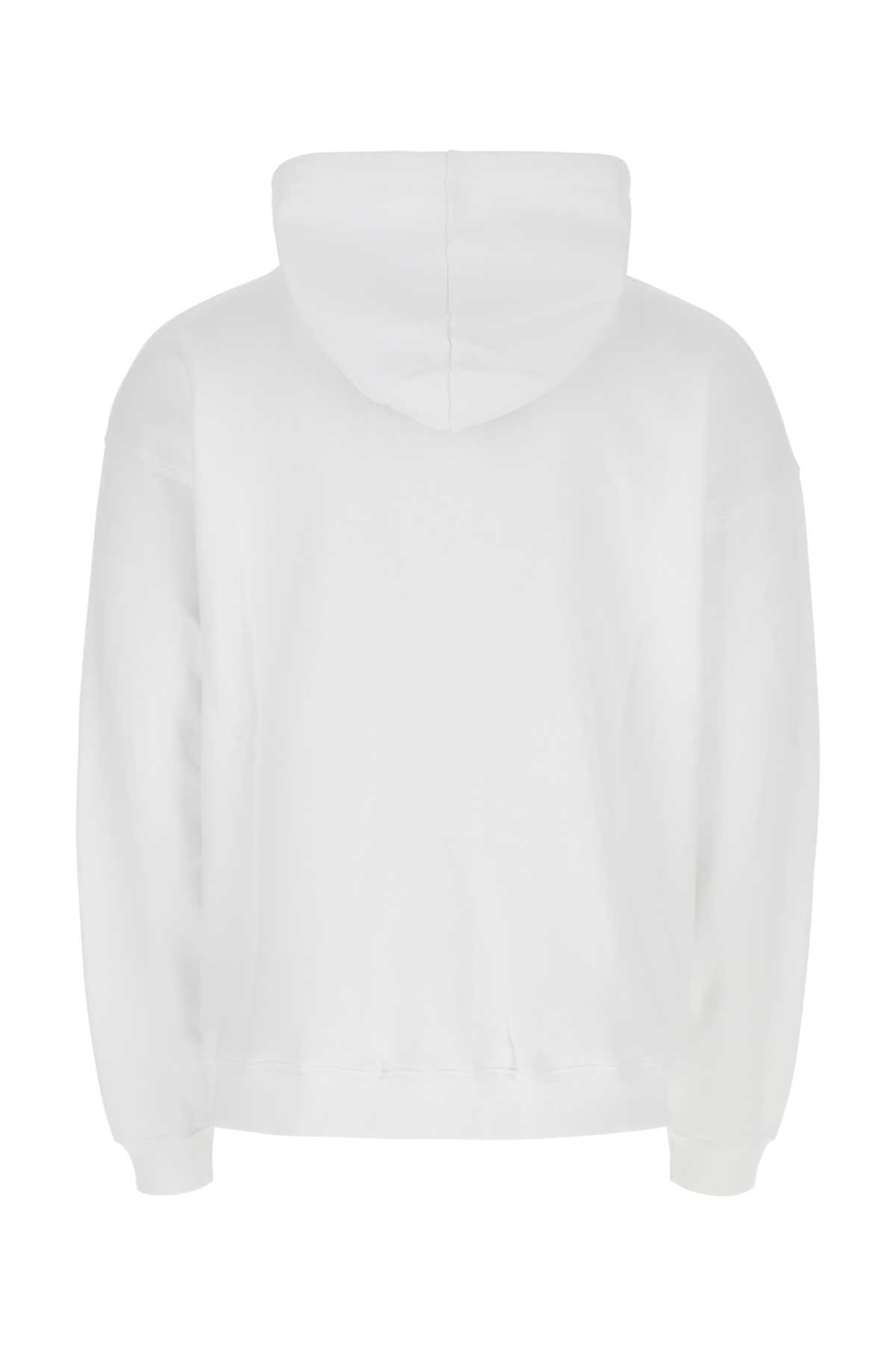 Shop Dsquared2 White Cotton Oversize Sweatshirt In 100