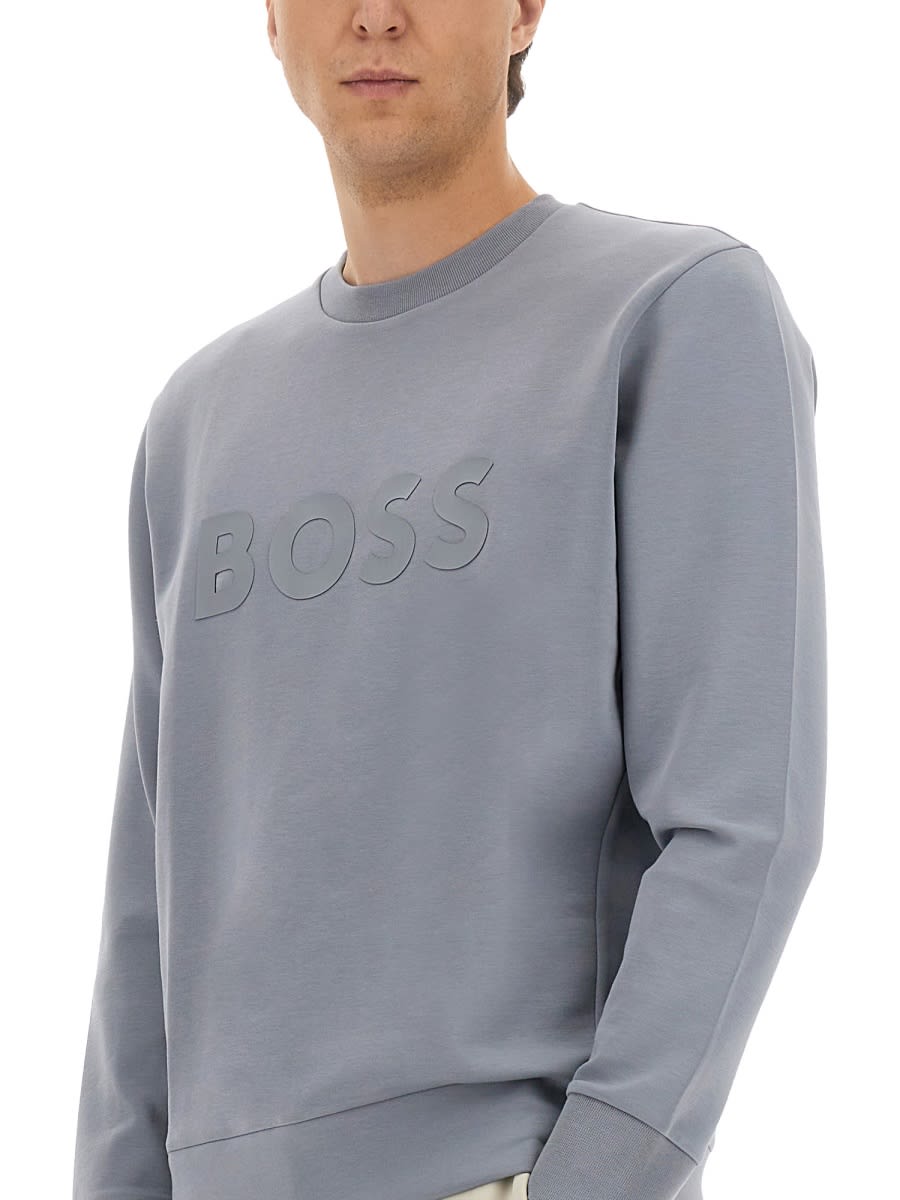 Hugo Boss Boss Sweatshirt With Logo In Gray