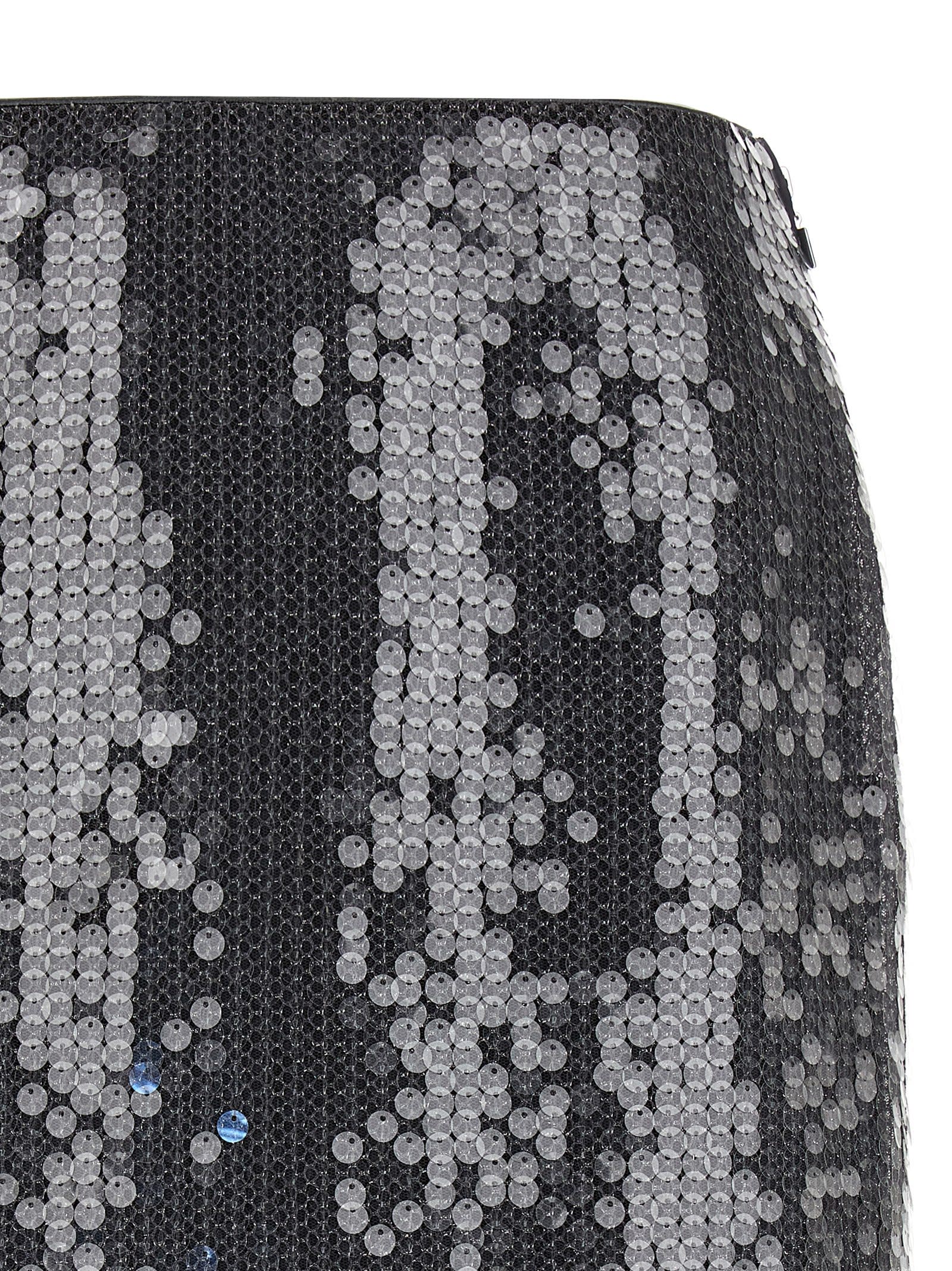 Rotate Birger Christensen Net Sequin Midi Skirt In Gray