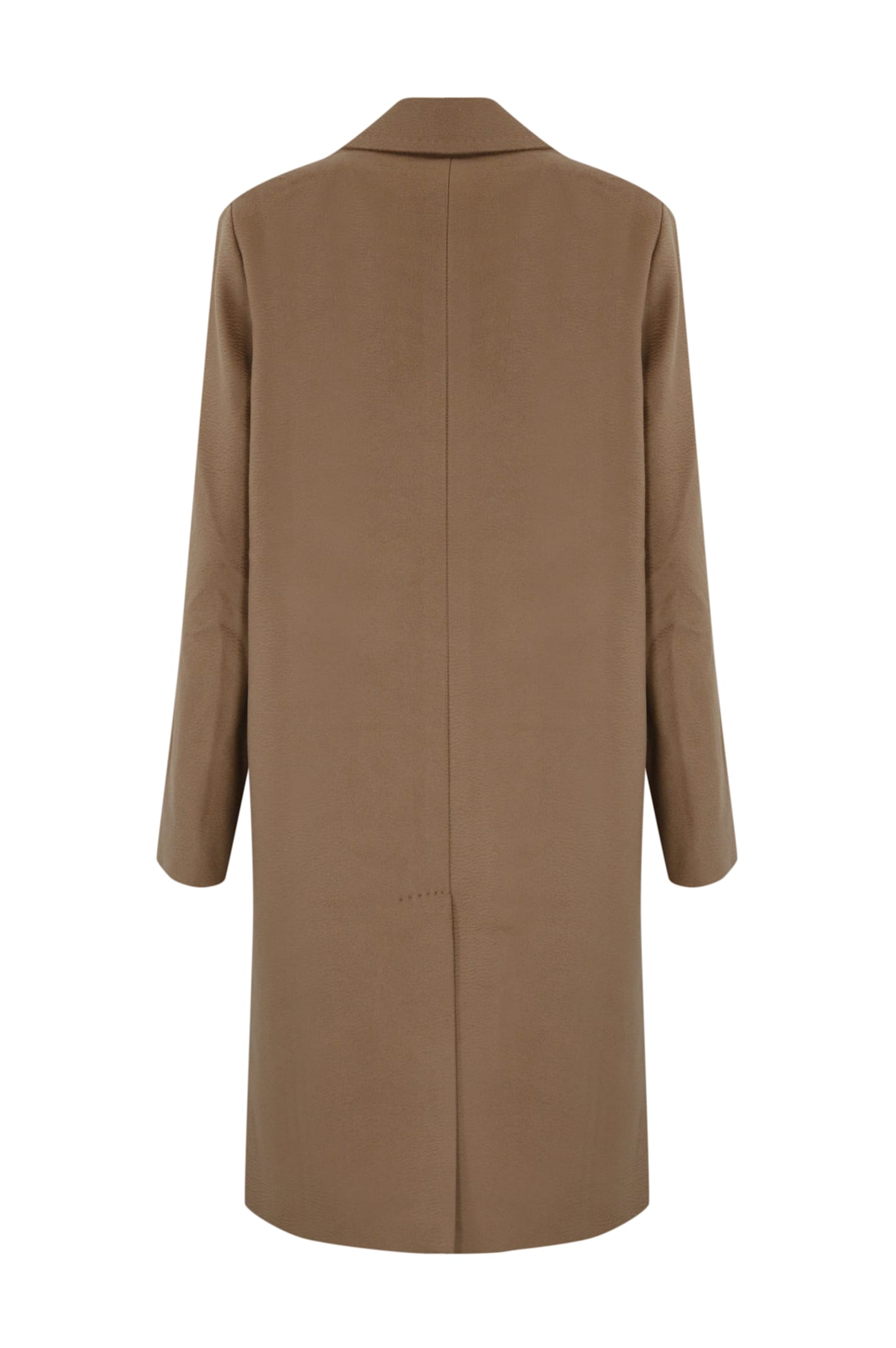 Shop Weekend Max Mara Cappotto Zum In Drap Di Lana Cammello