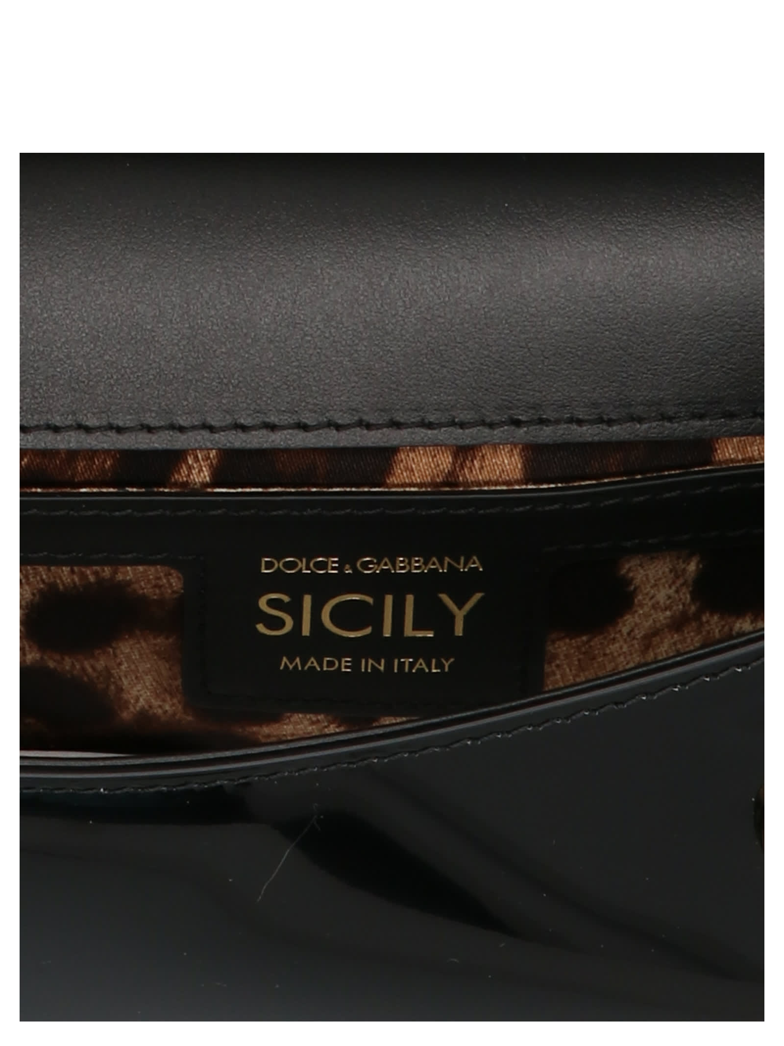 Shop Dolce & Gabbana Sicily Small Handbag In Black