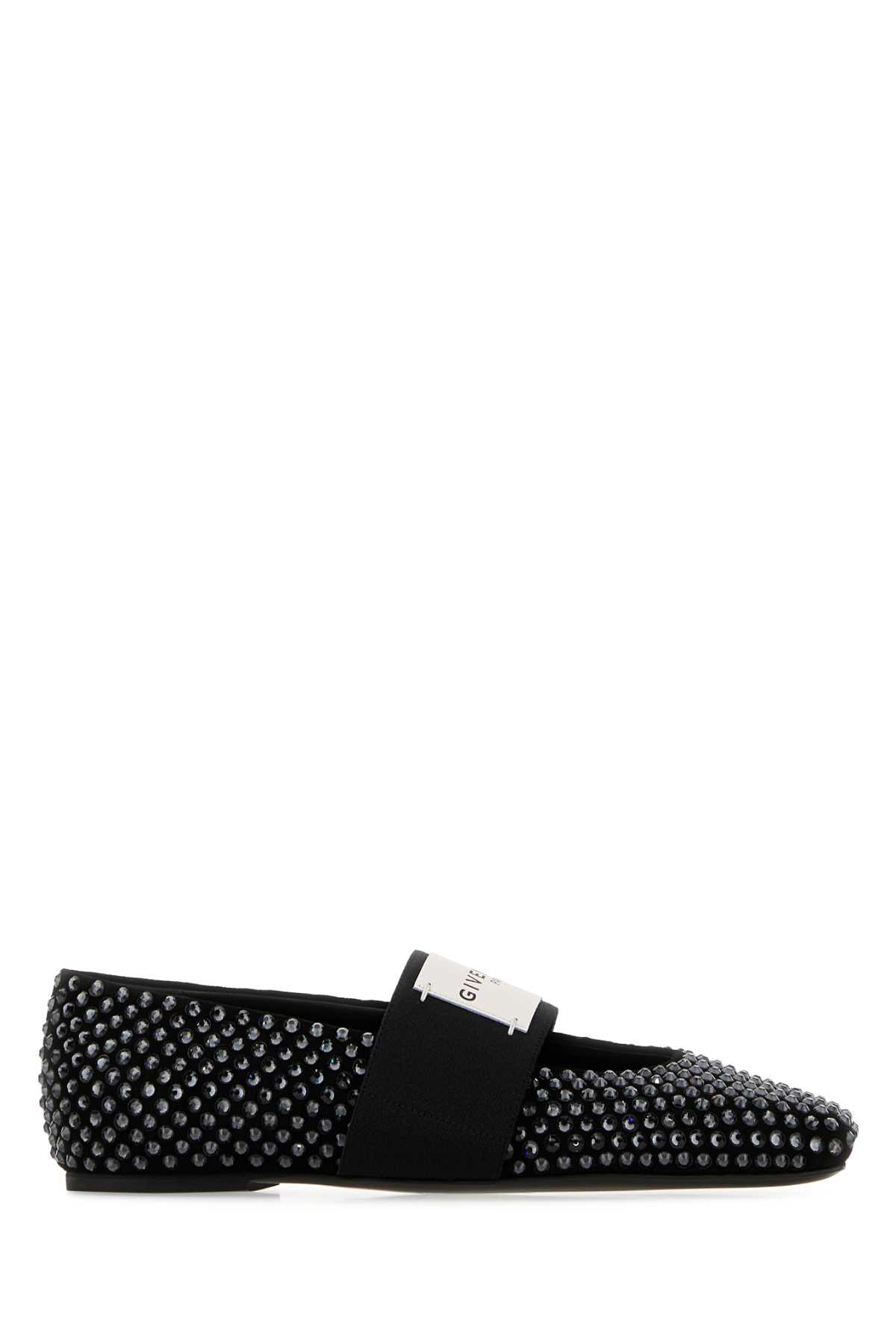 Givenchy Embellished Suede Square Ballerinas