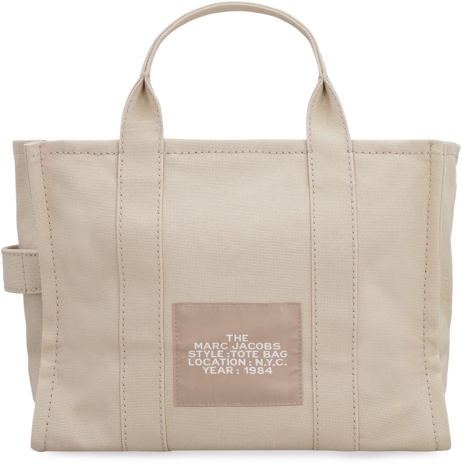 Shop Marc Jacobs The Medium Tote Bag Canvas In Beige