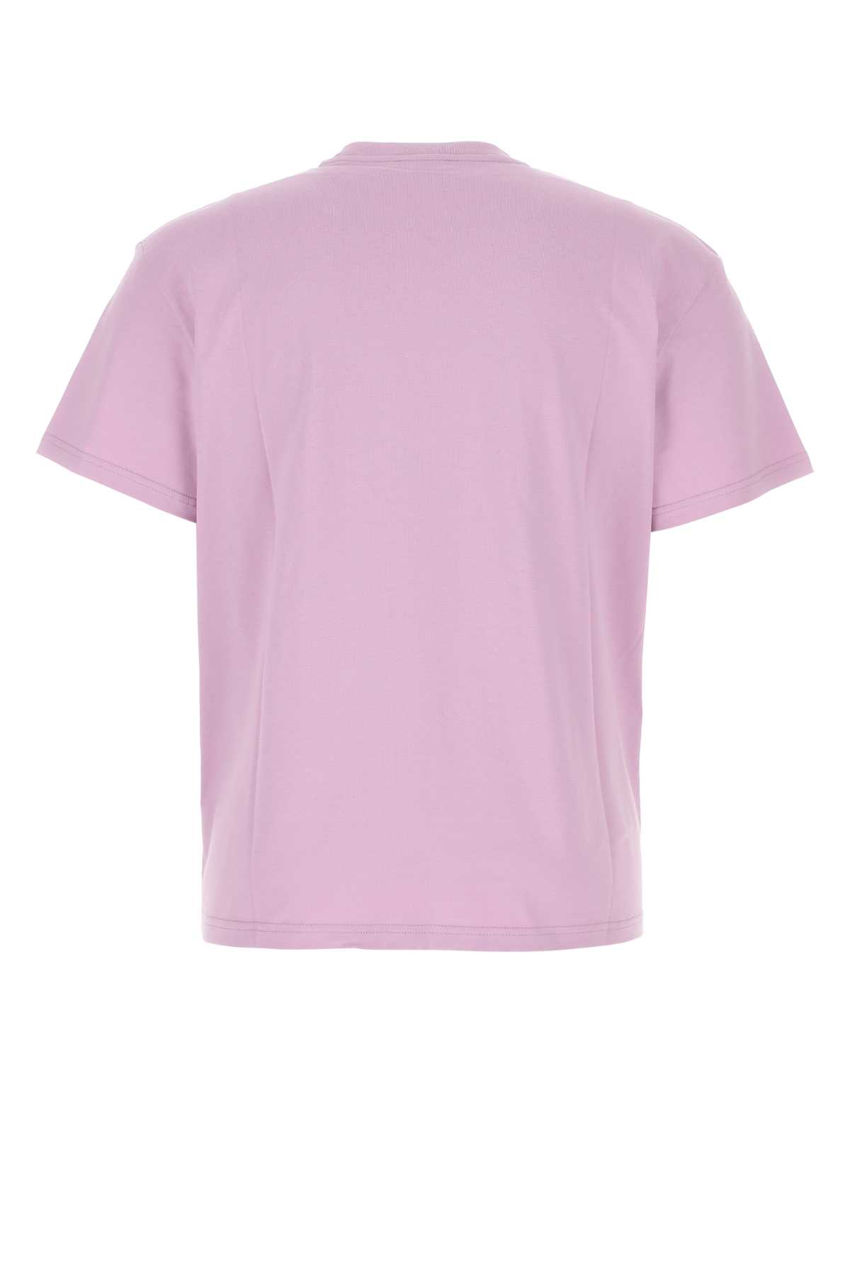 Shop Jw Anderson Lilac Cotton T-shirt In Pink